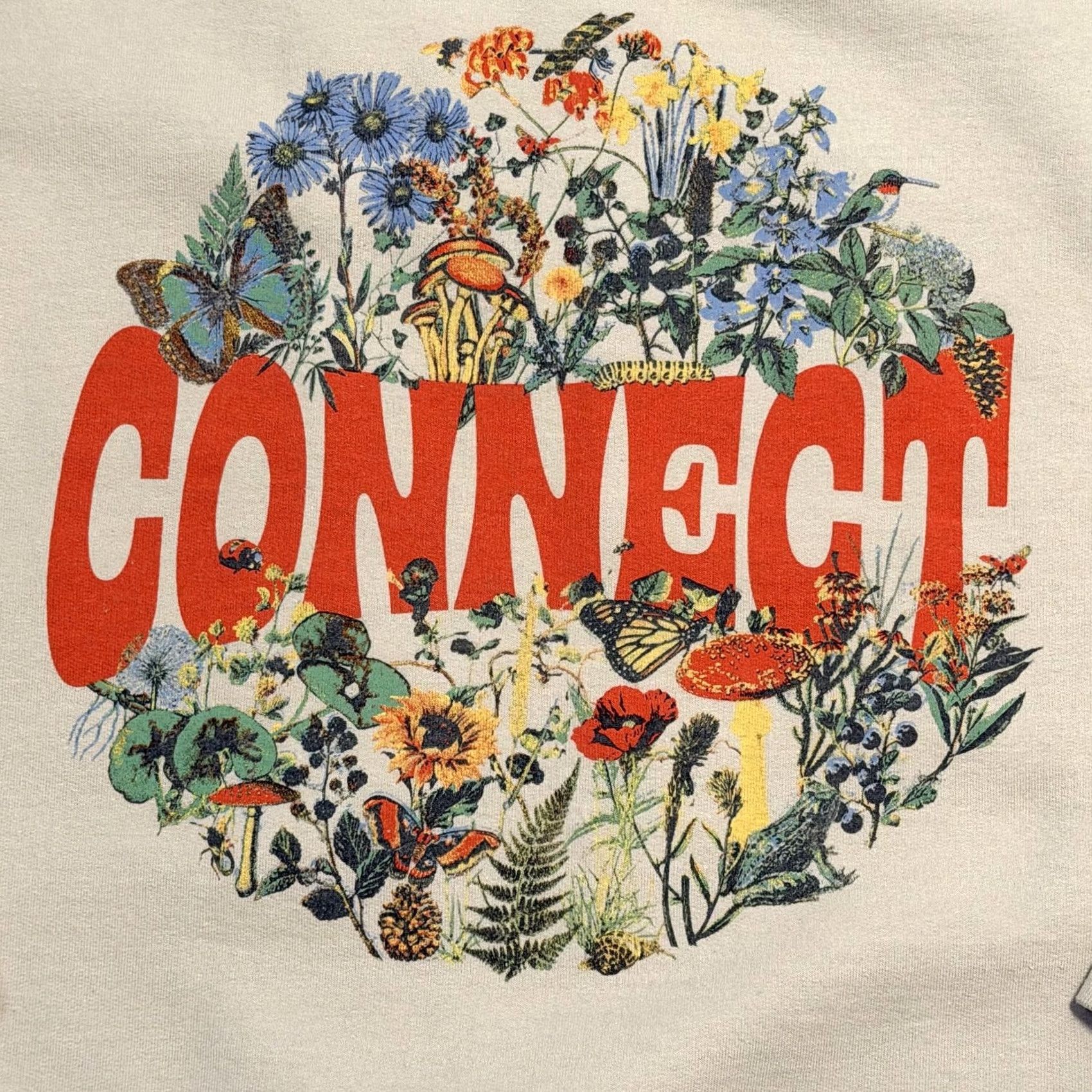 Vintage Lonely Ghost Sweatshirt Mens Medium Beige Connect Graphic Crewneck Pullover Size US M / EU 48-50 / 2 - 2 Thumbnail
