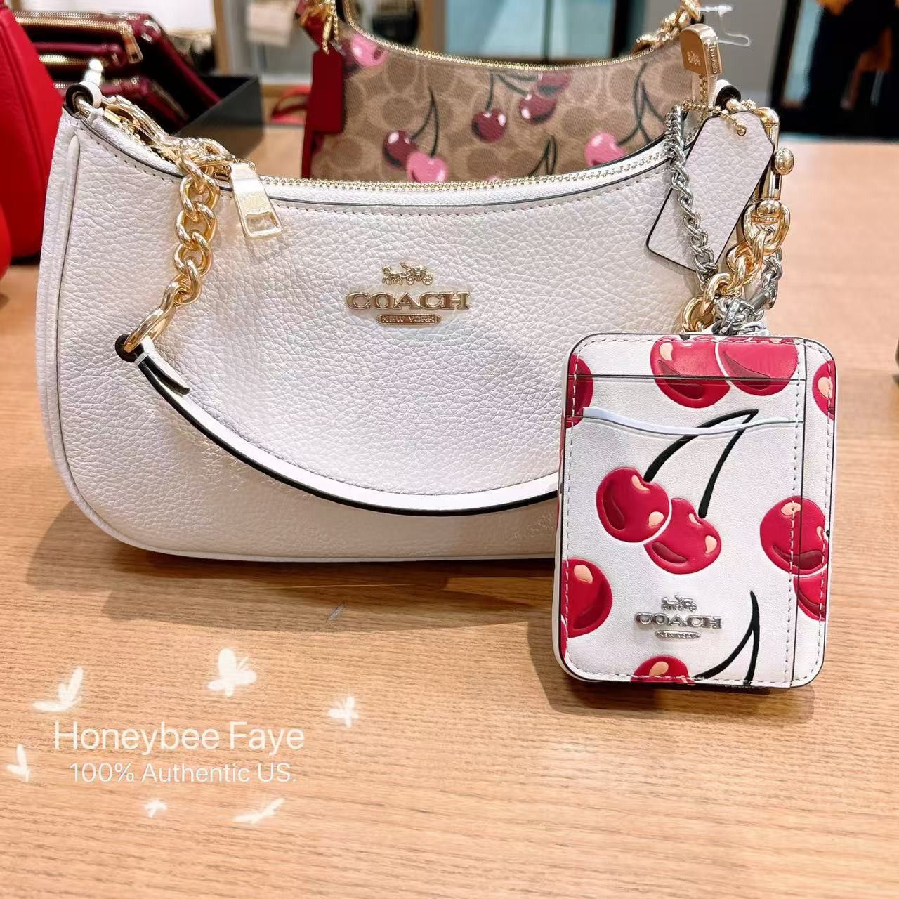 Coach NWT Coach Zip Card Case With Cherry Print CZ761 Size ONE SIZE - 5 Thumbnail