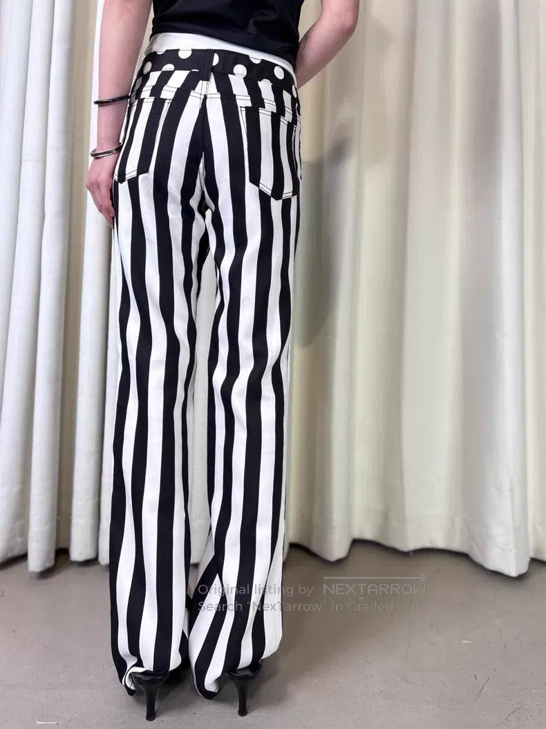 Comme des Garcons Comme Des Garcons size M Circus Black and White Striped Po Size 23" - 5 Thumbnail