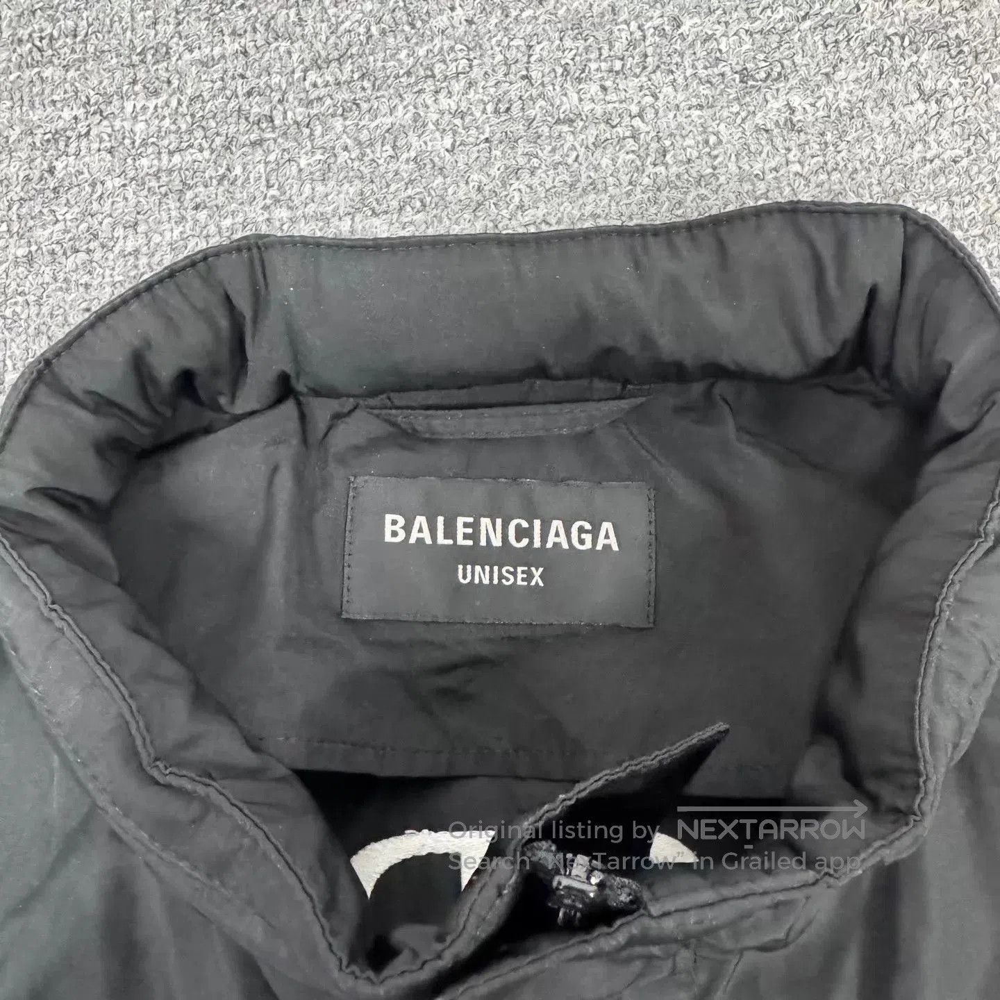 Balenciaga Black Light Jacket with 'Be Different' Back Print. Size US XS / EU 42 / 0 - 6 Thumbnail