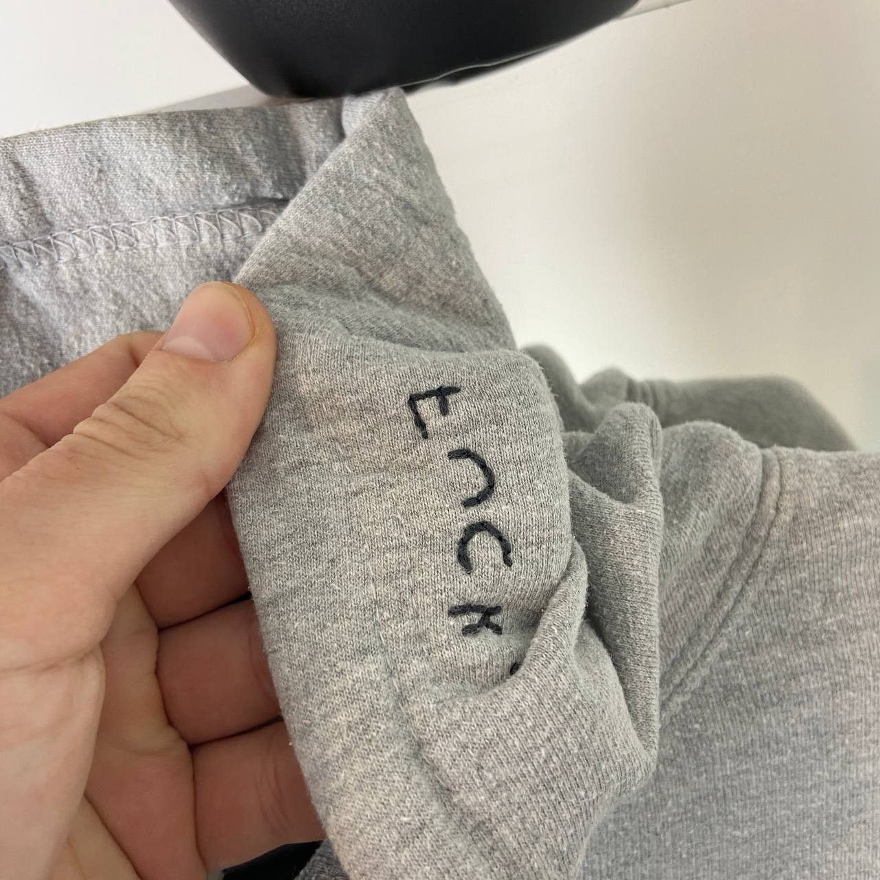 Vintage Skate Hoodie Vintage Fuck Embroindered Logo Grey Oversized Size US M / EU 48-50 / 2 - 5 Thumbnail