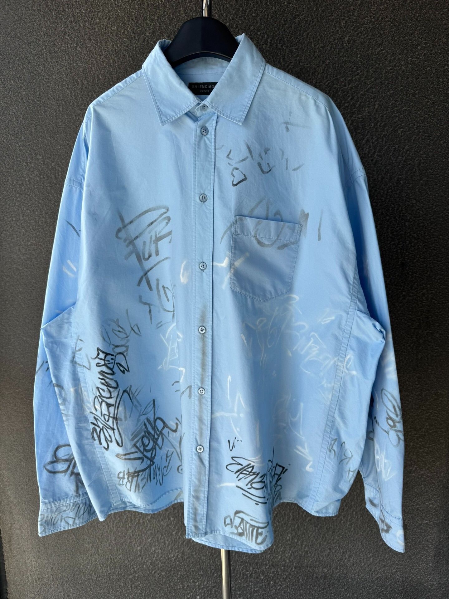 Balenciaga Balenciaga Graffiti Shirt Size 2 Secondhand Size S / US 4 / IT 40 - 1 Thumbnail