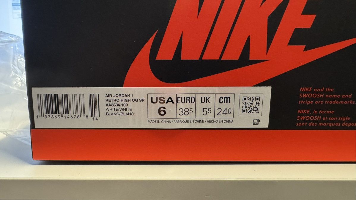 Nike × Off-White Air Jordan 1 Retro High V.A.A. Alaska Size US 6 / EU 39 - 11 Thumbnail