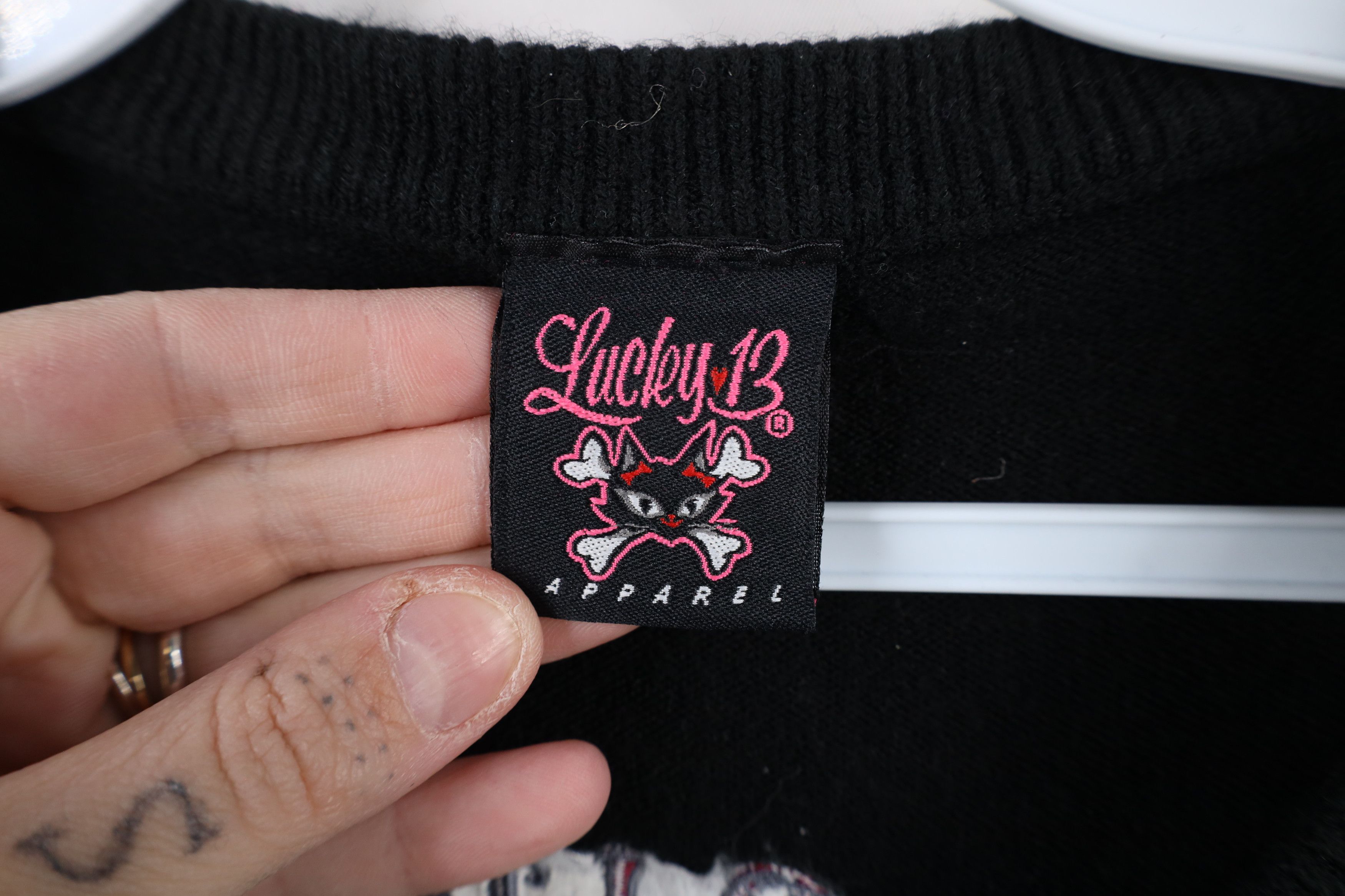 Vintage Vintage Y2K Rockabilly Soft Knit Cardigan Sweater Black Size XL / US 12-14 / IT 48-50 - 7 Thumbnail