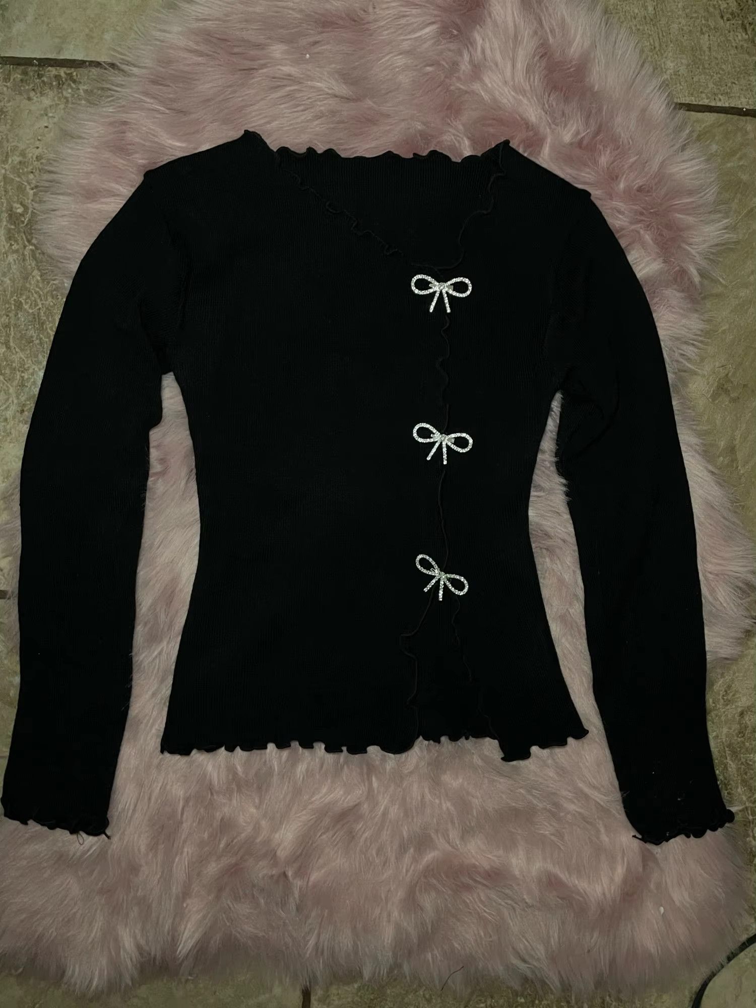 Other bow sweater kawaii cute Size ONE SIZE - 1 Thumbnail