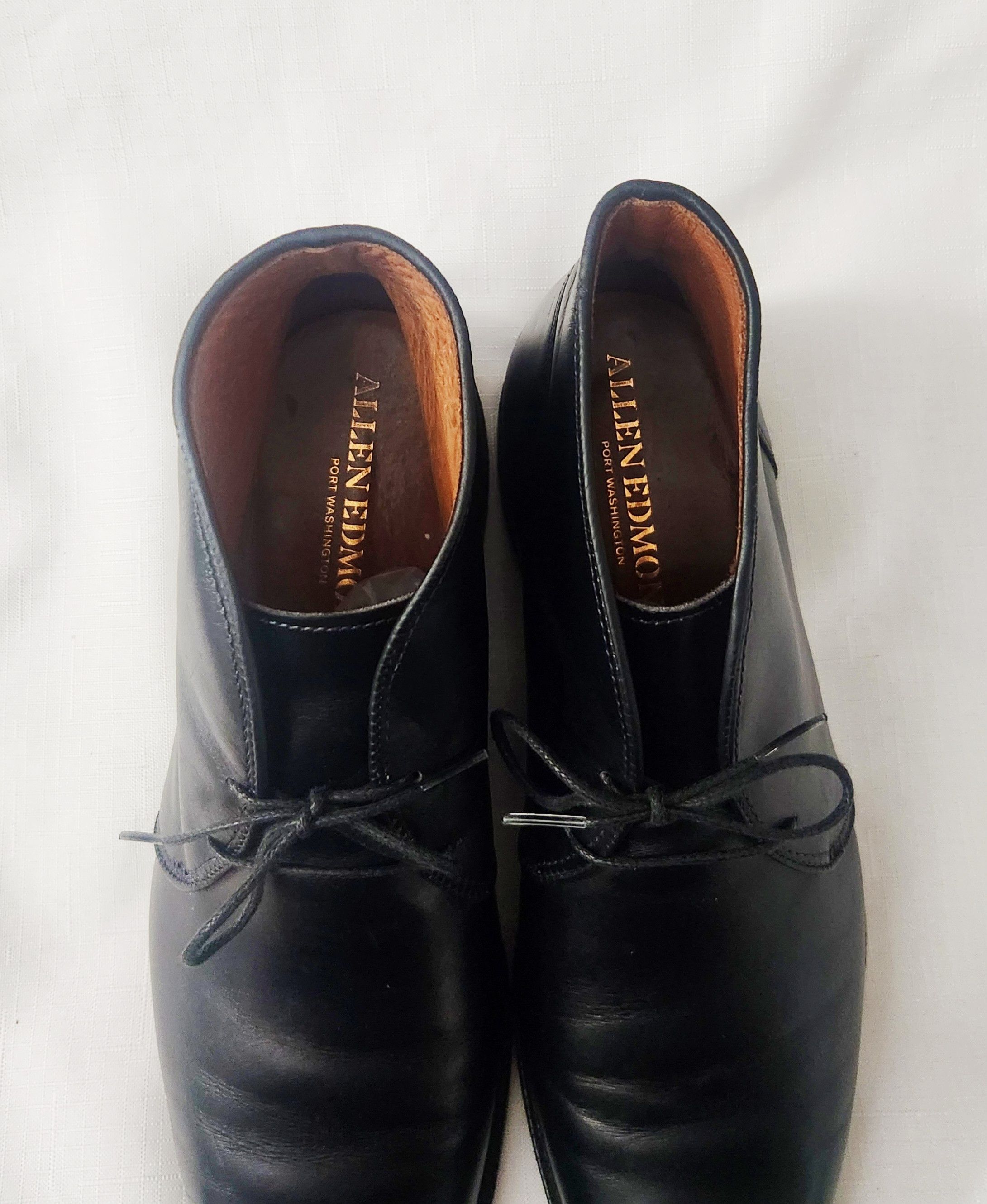 Allen Edmonds Mens Williamsburg Black Leather Chukka Boots