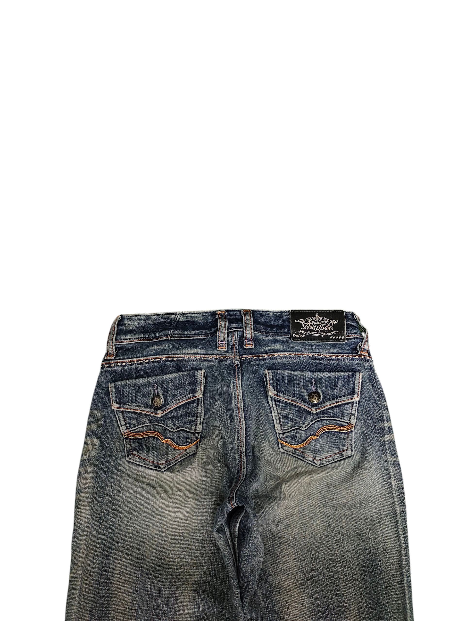 Le Grande Bleu (L.G.B.) Flare Jeans brappers Clawmark Faded Bootcut Low Rise Size US 29 - 3 Thumbnail