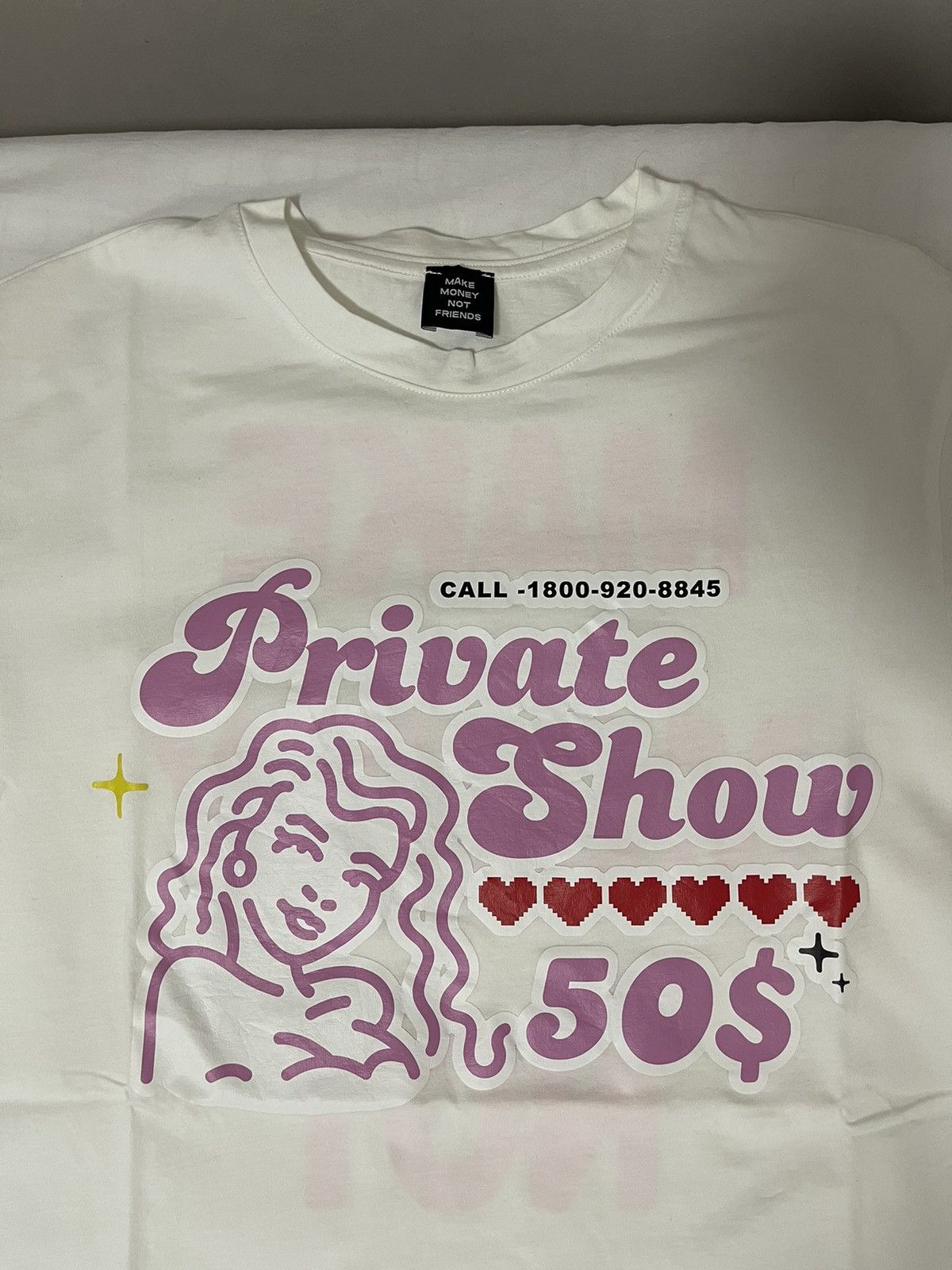 Designer × Japanese Brand MMNF Hotline White Tshirt Size US XL / EU 56 / 4 - 2 Thumbnail