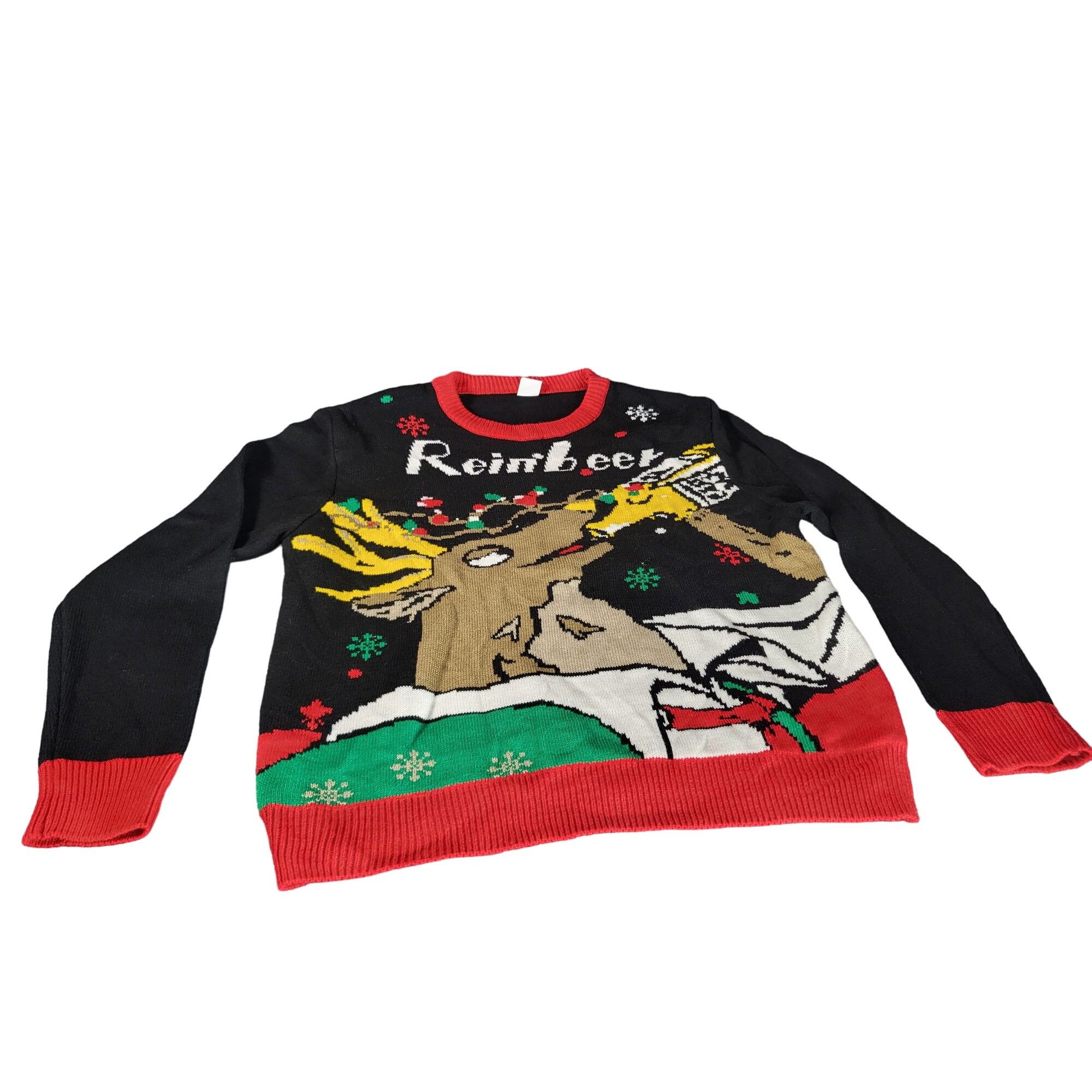 Holiday Brand Ugly Christmas Sweater Reinbeer Sweater Women Sz XL Multicol Size XL / US 12-14 / IT 48-50 - 1 Thumbnail