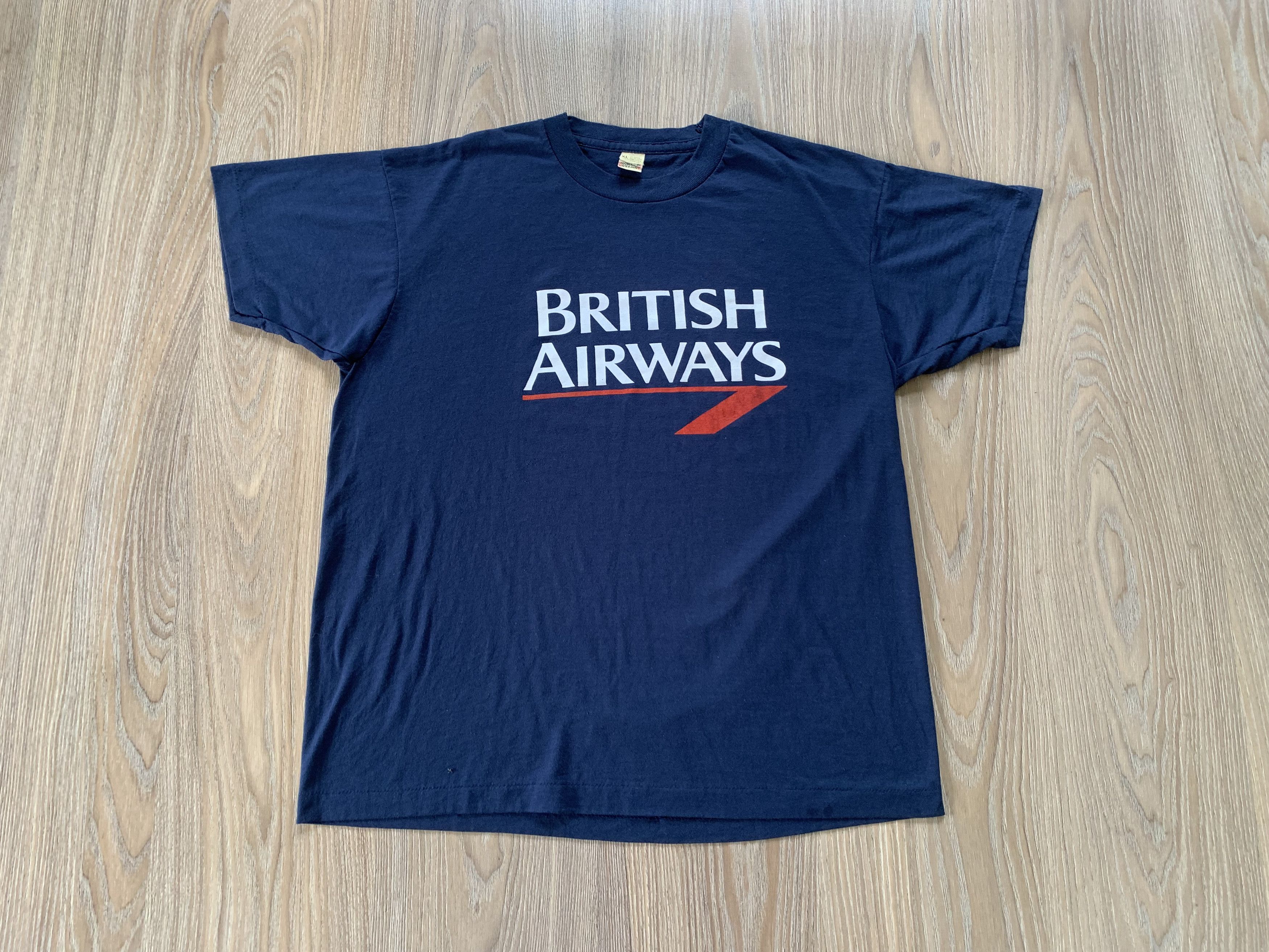 Vintage Vintage Screen Stars British Airlines T-Shirt Size US XL / EU 56 / 4 - 2 Thumbnail