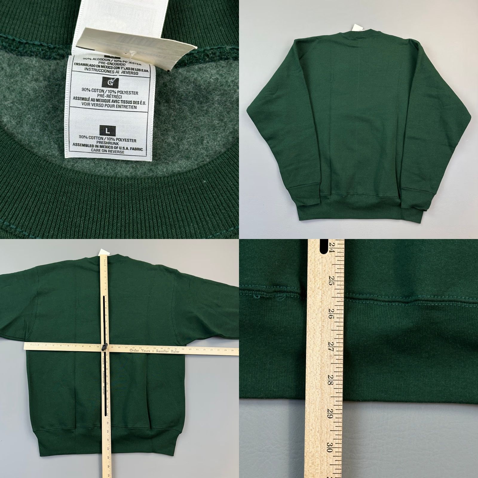 Fruit Of The Loom VINTAGE Fruit of the Loom Sweatshirt Women’s Large Green Santa Embroidered NWT Christmas Size L / US 10 / IT 46 - 8 Thumbnail