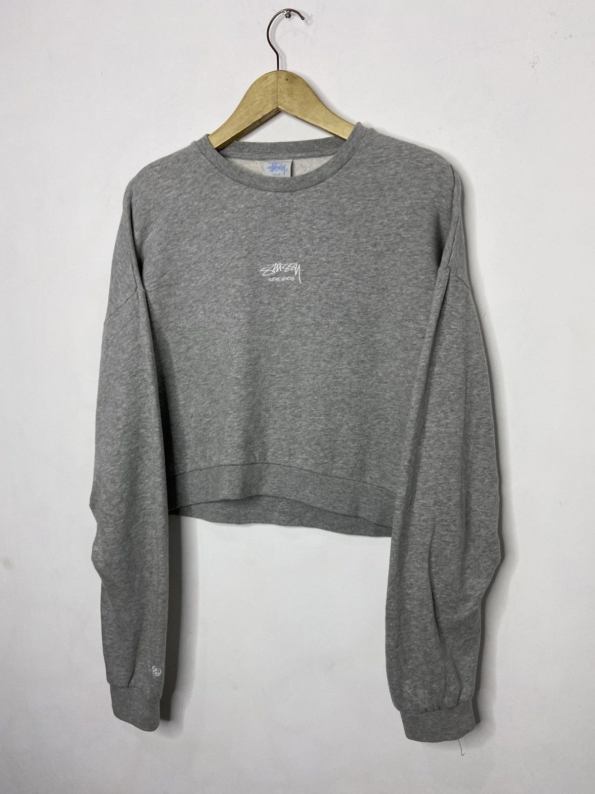 Stussy Vintage Stussy Center Logo Boxy Crop Top Sweatshirt Size M / US 6-8 / IT 42-44 - 10 Thumbnail