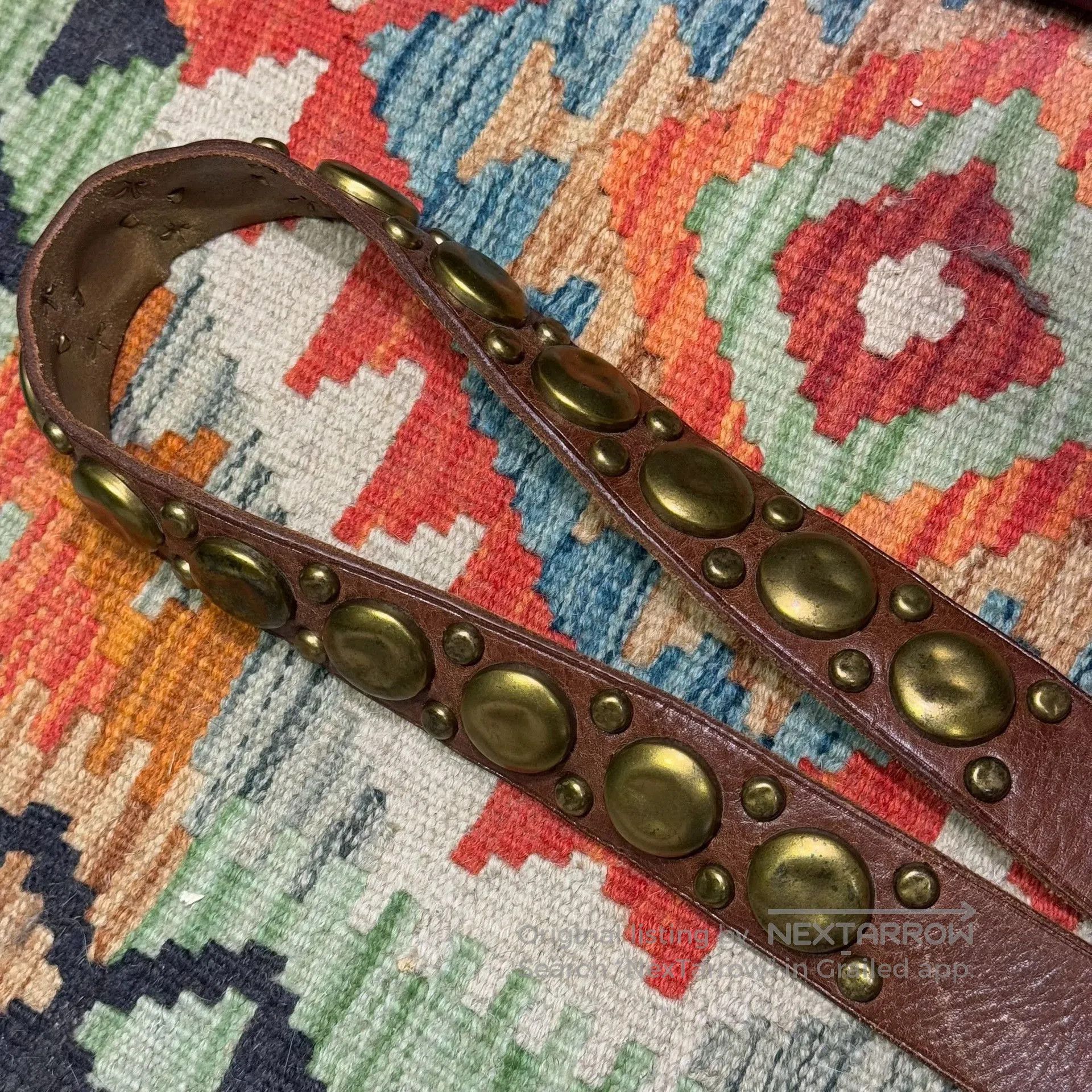 Polo Ralph Lauren Ralph Lauren Riveted Leather Belt. Size ONE SIZE - 3 Thumbnail