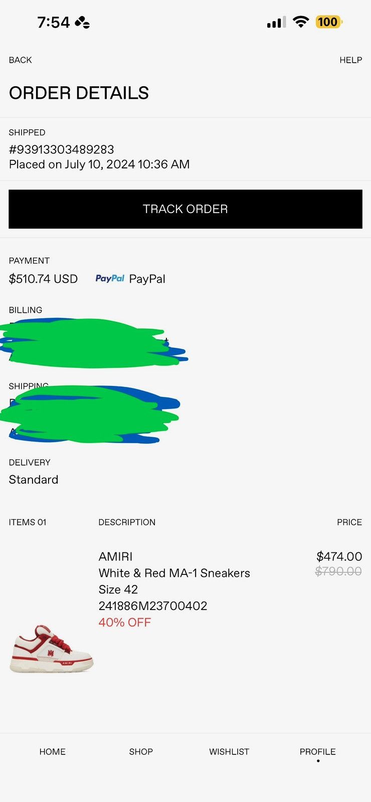 Amiri Red and White Amiri Ma-1 Size US 9 / EU 42 - 7 Thumbnail