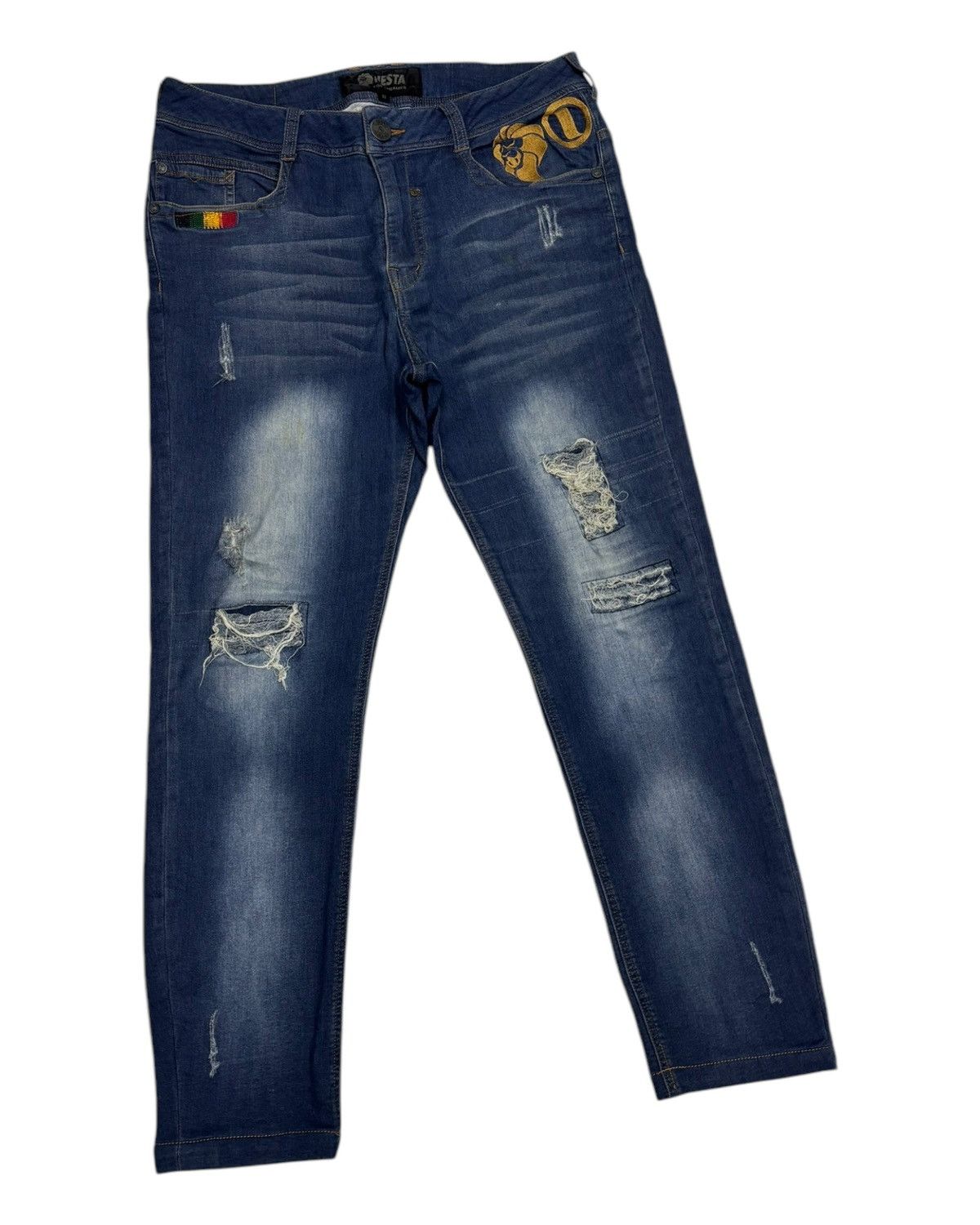Japanese Brand × Kapital × Tornado Mart Nesta Brand Lion Trade Mark Denim Soft Jeans Size US 33 - 3 Thumbnail