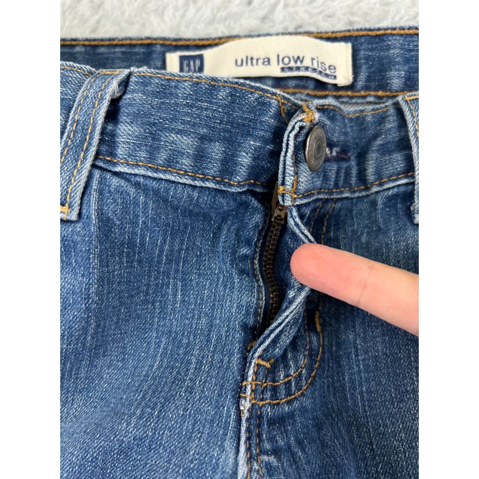 Gap VINTAGE Gap Women's Jeans Pants 28 Blue Denim Low Rise Bootcut Stretch Cotton 80s 90s City Womens Size 28" / US 6 / IT 42 - 5 Thumbnail