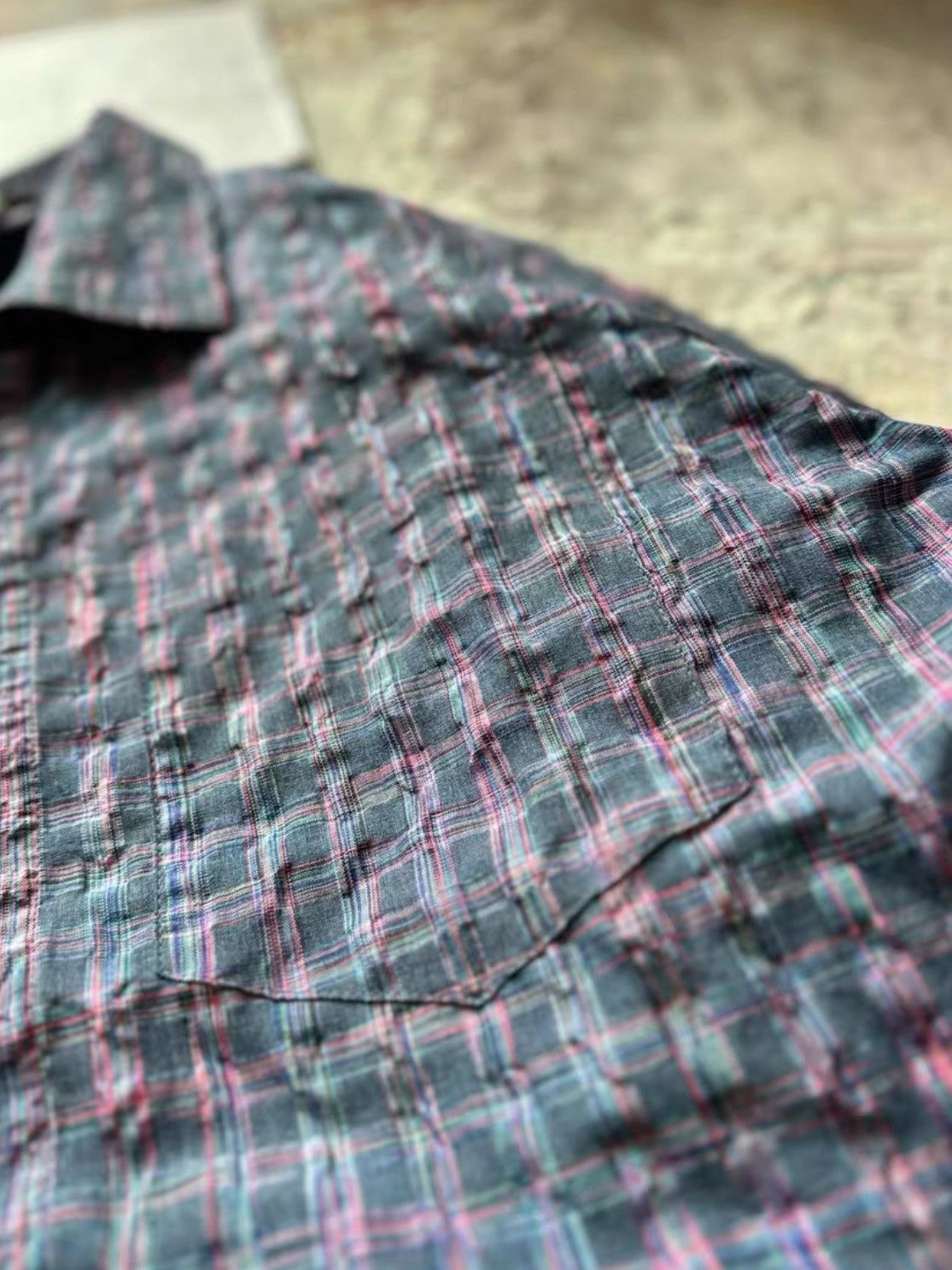 Undercover Sz 2 Undercover Winkled Plaid Shirt Size US M / EU 48-50 / 2 - 6 Thumbnail
