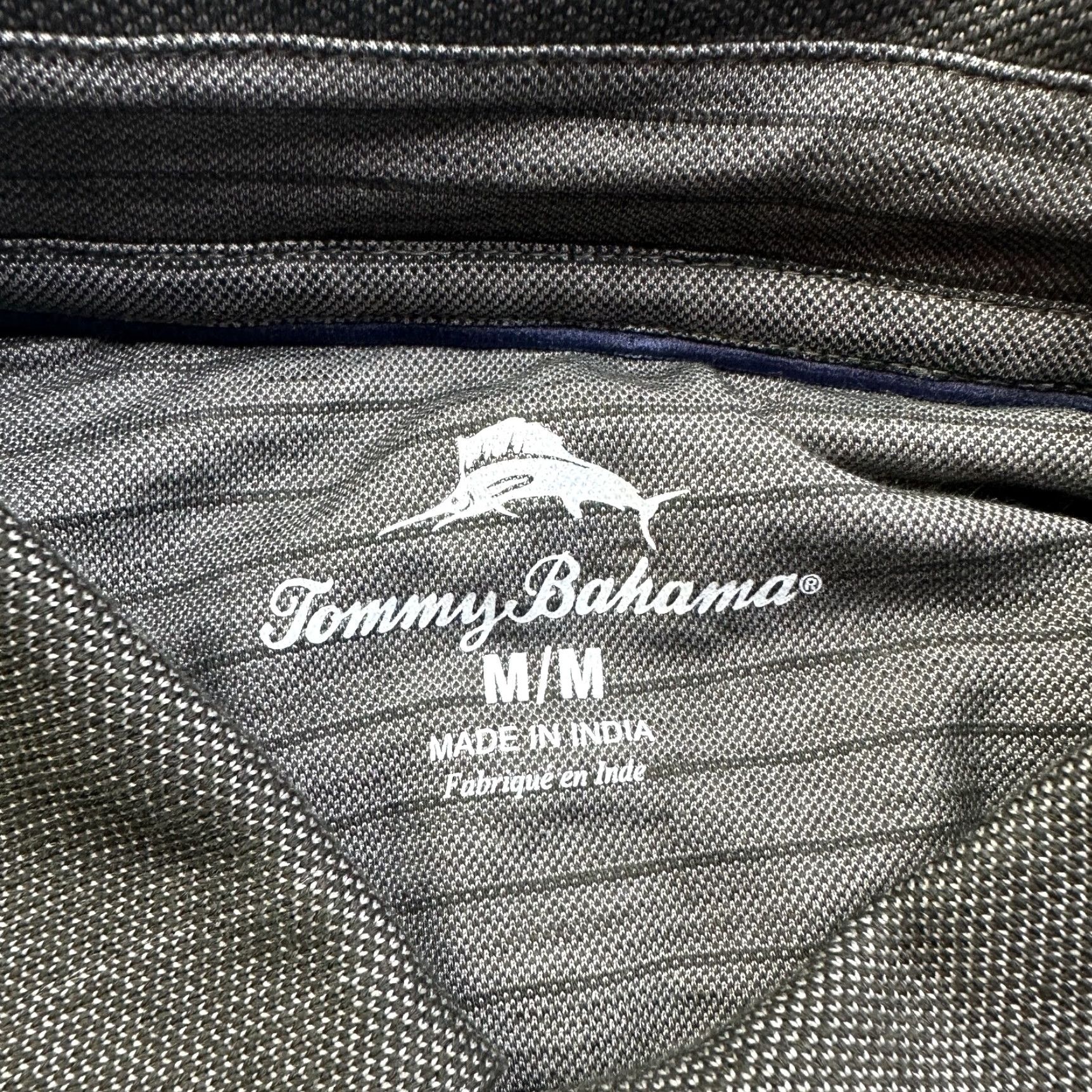 Tommy Bahama Tommy Bahama Polo Shirt Medium Gray Striped Casual Marlin Mens Size US M / EU 48-50 / 2 - 7 Thumbnail