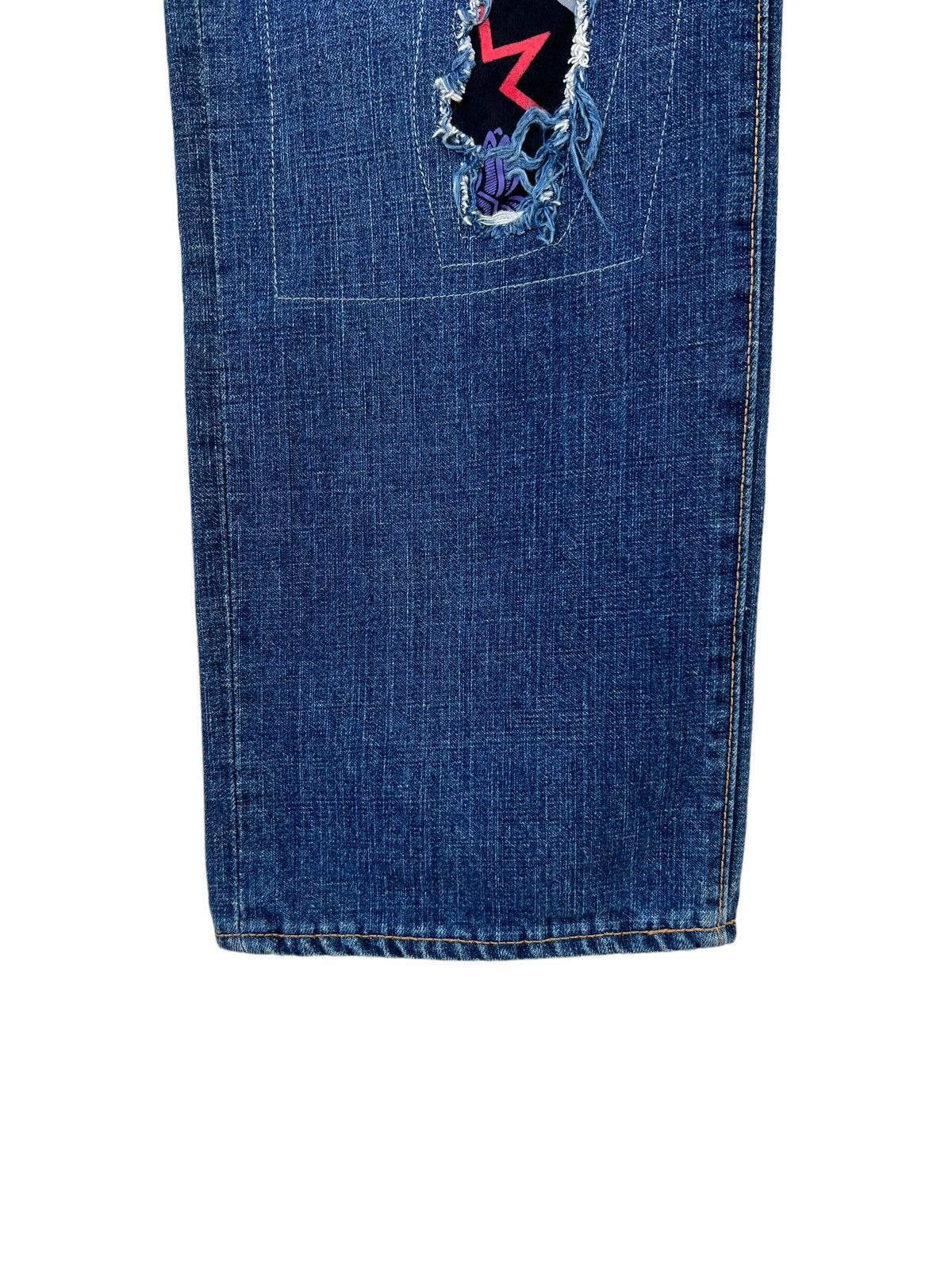 Vintage ALLY & DIA Japan Ripped Patchwork Rivets Denim Size US 31 - 10 Thumbnail
