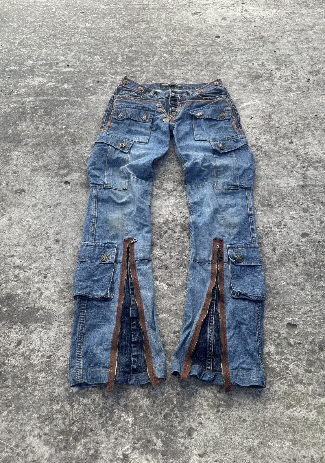 Vintage Y2K Vintage Cargo Jeans Streetwear Rare Casual VTg USA S Alt Size 27" / US 4 / IT 40 - 1 Thumbnail