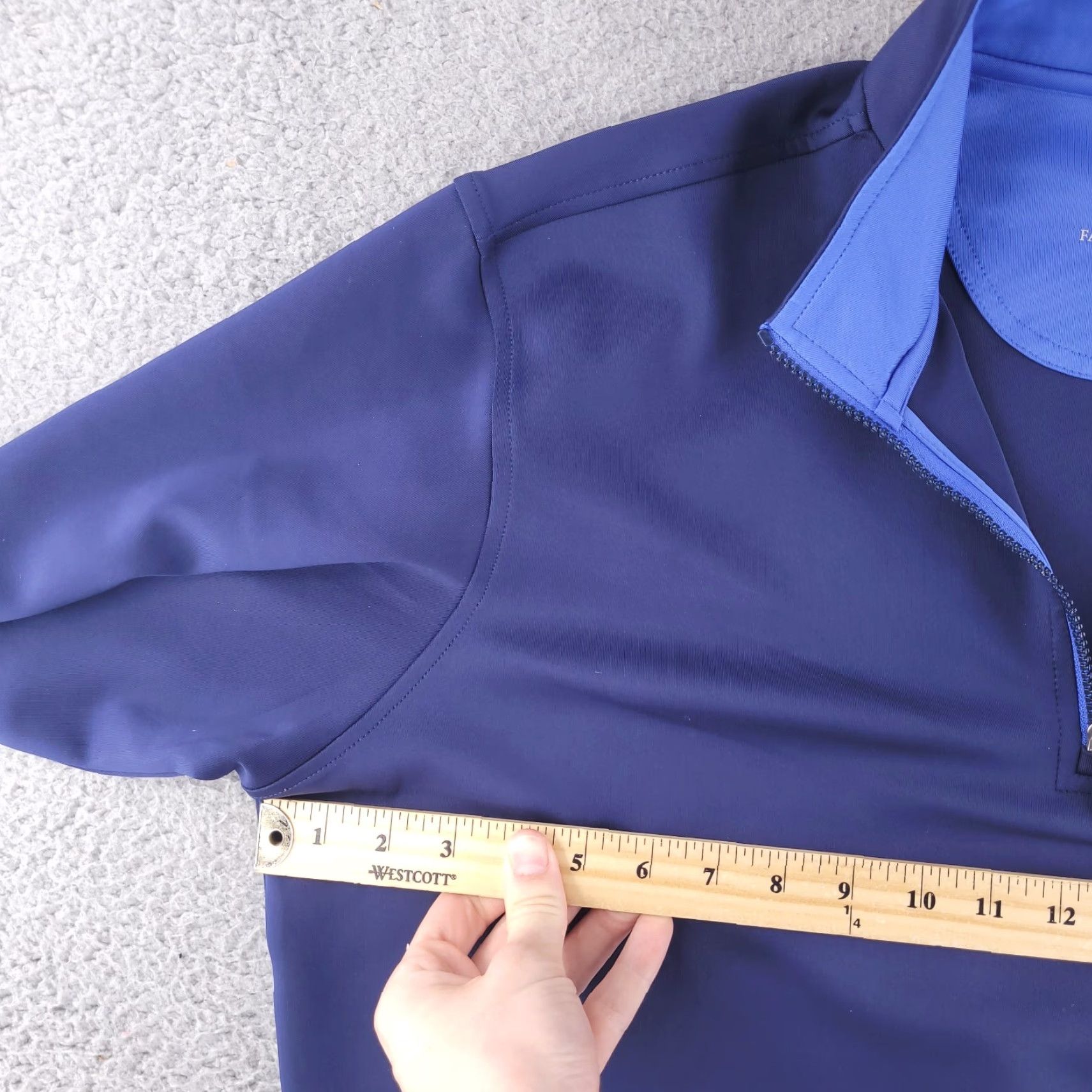 Vintage Fairway & Greene Sweater Mens Large Blue Pullover Quarter Zip Performance Tech Size US L / EU 52-54 / 3 - 4 Thumbnail