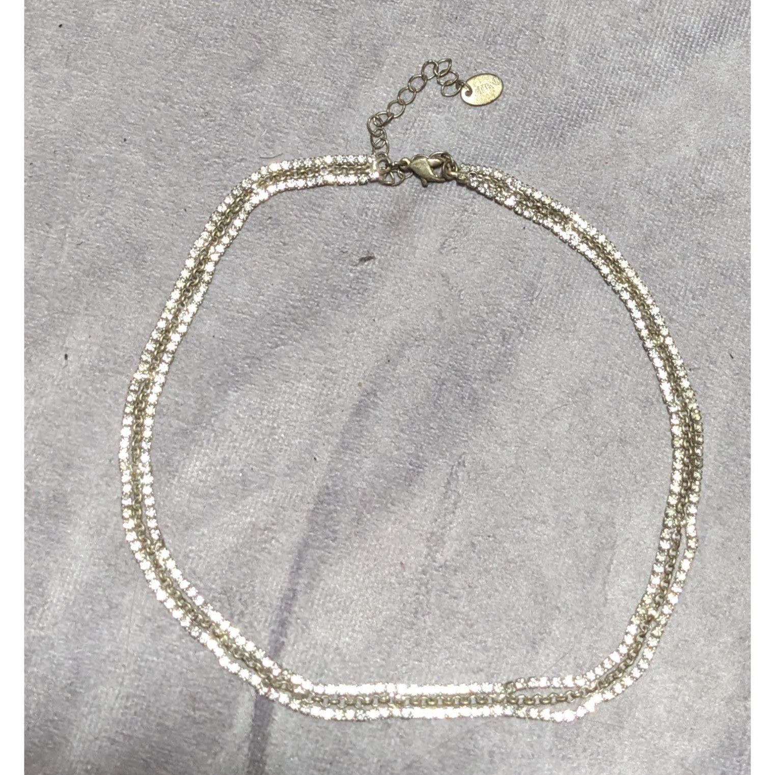 Other Claire's Silver Multilayer Rhinestone Necklace Size ONE SIZE - 8 Thumbnail