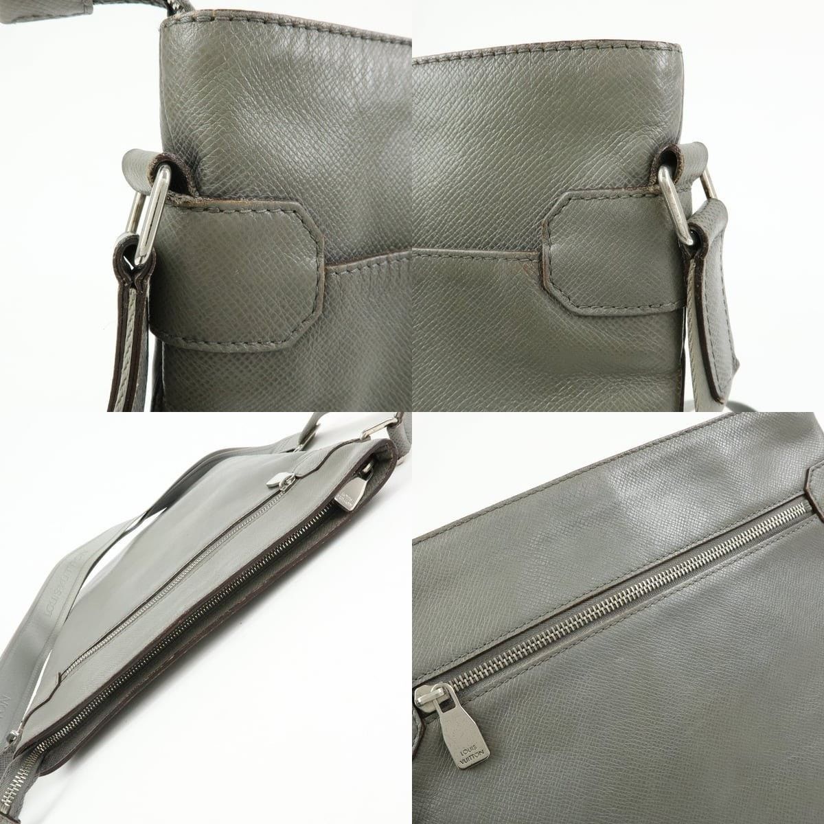 Louis Vuitton Louis Vuitton Taiga Sasha Crossbody Bag Leather Gray Size ONE SIZE - 6 Thumbnail