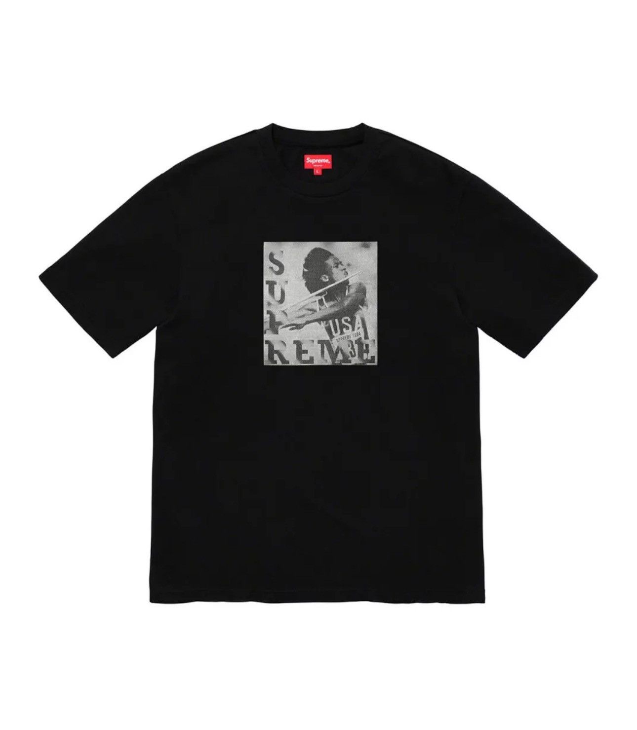 Supreme Supreme Javelin Label S/S T- Shirt (Black) Size US XL / EU 56 / 4 - 5 Thumbnail