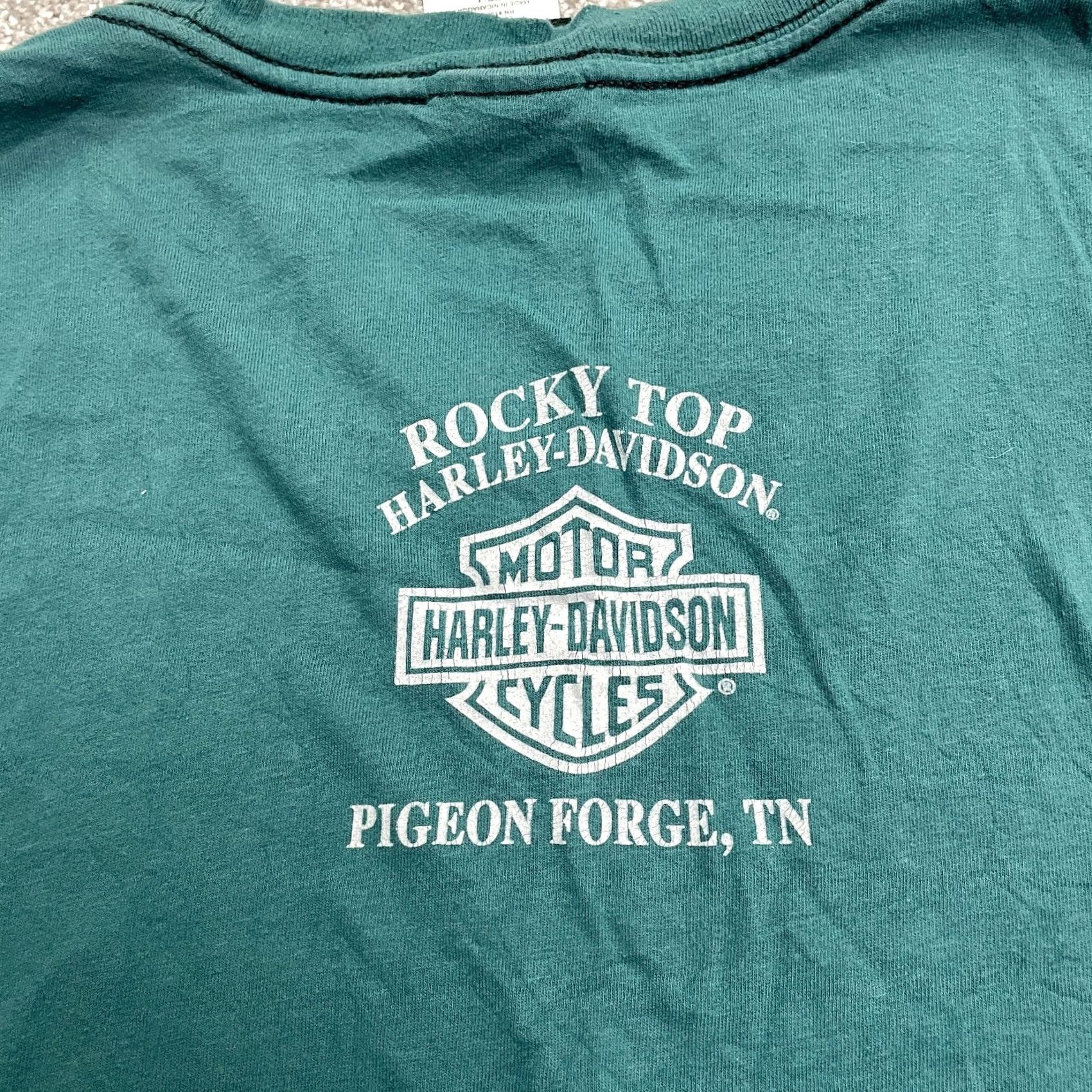 Harley Davidson Harley-Davidson Shirt Mens Large Green 90s Biker Motorcycle Graphic Print Crew Neck Tee Size US L / EU 52-54 / 3 - 4 Thumbnail