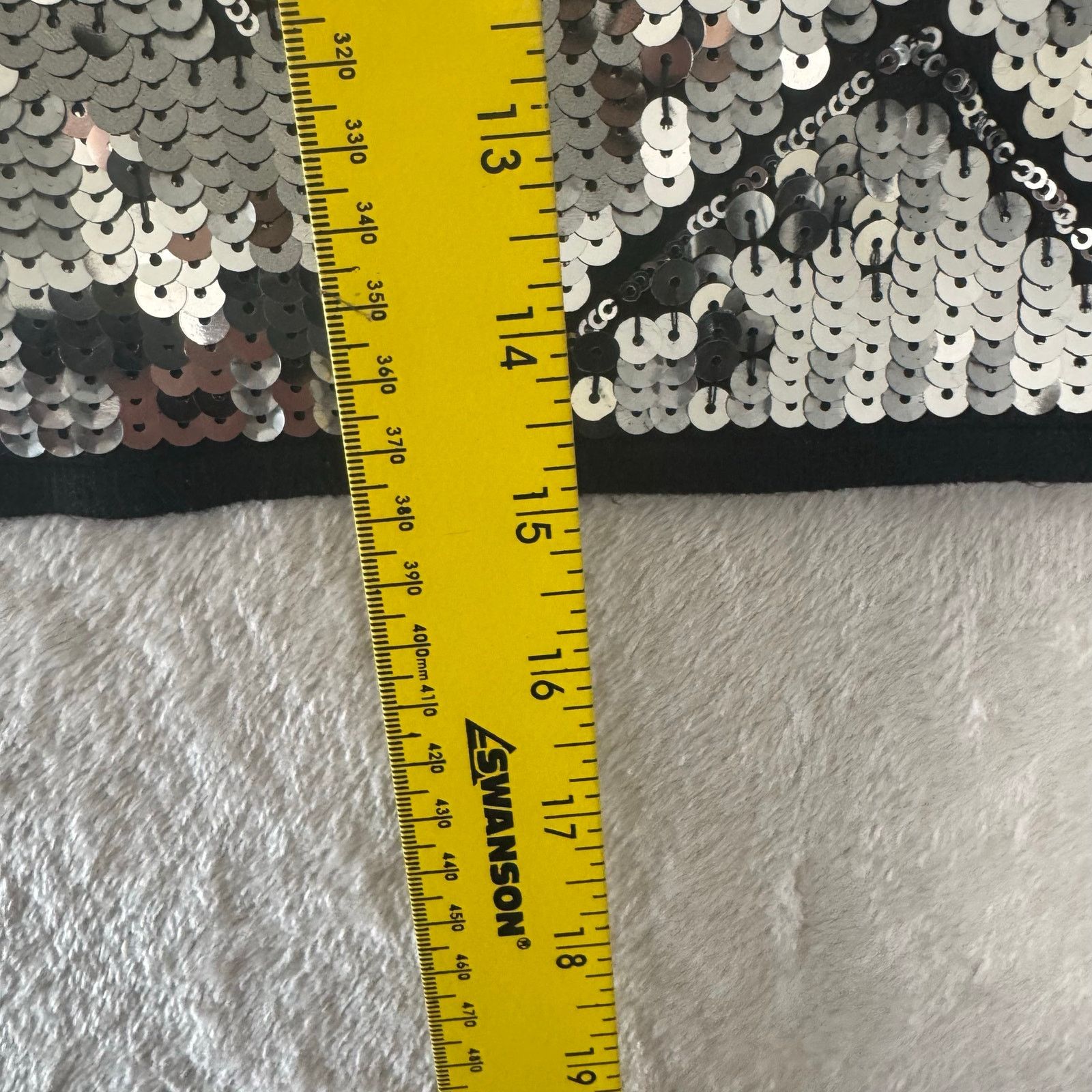 Zara Zara Women's Silver Sequin Crop Top Sweater M Glam Size M / US 6-8 / IT 42-44 - 10 Thumbnail