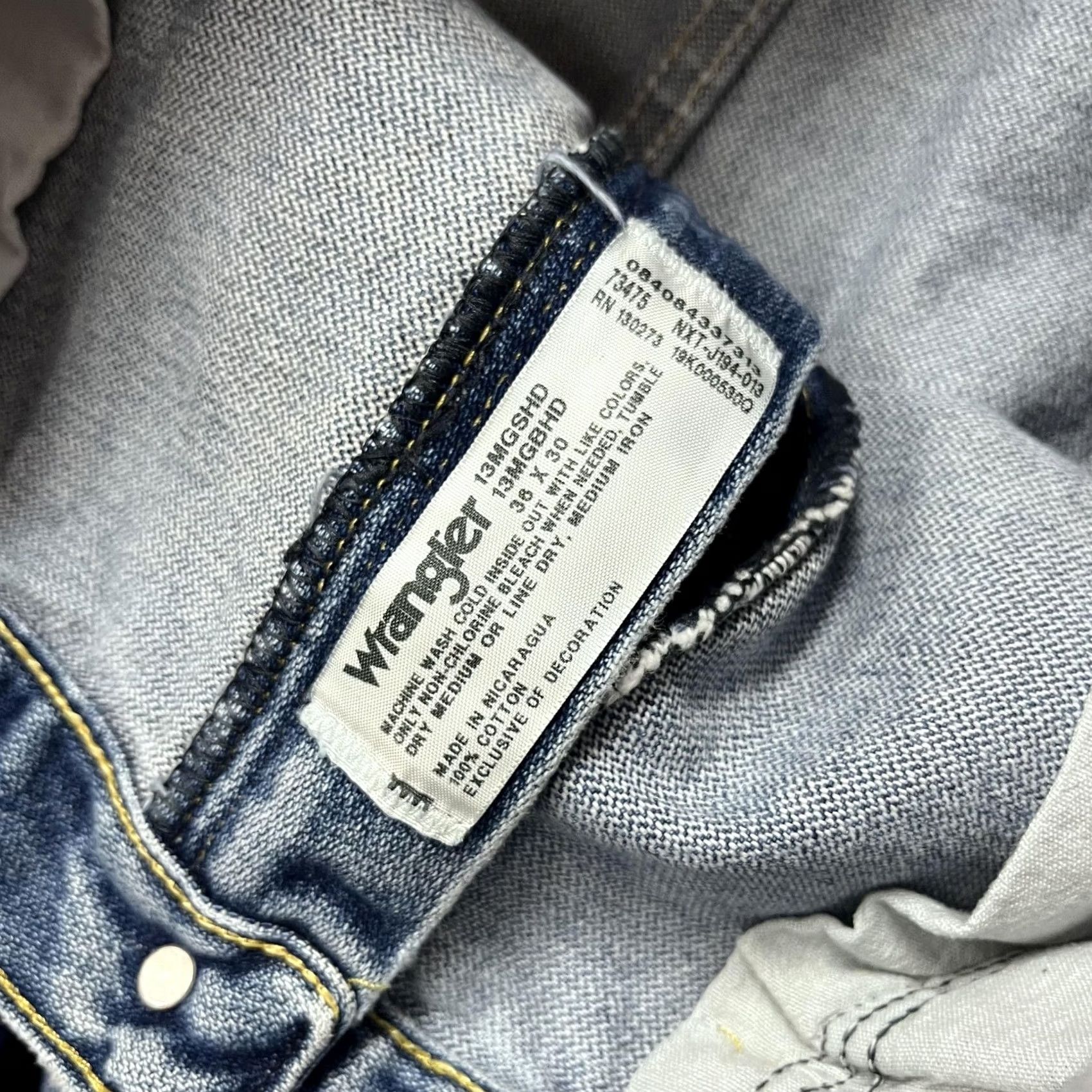 Wrangler Wrangler George Strait Jeans Mens 38x30 Blue Denim Straight Leg Cowboy Size US 30 / EU 46 - 5 Thumbnail
