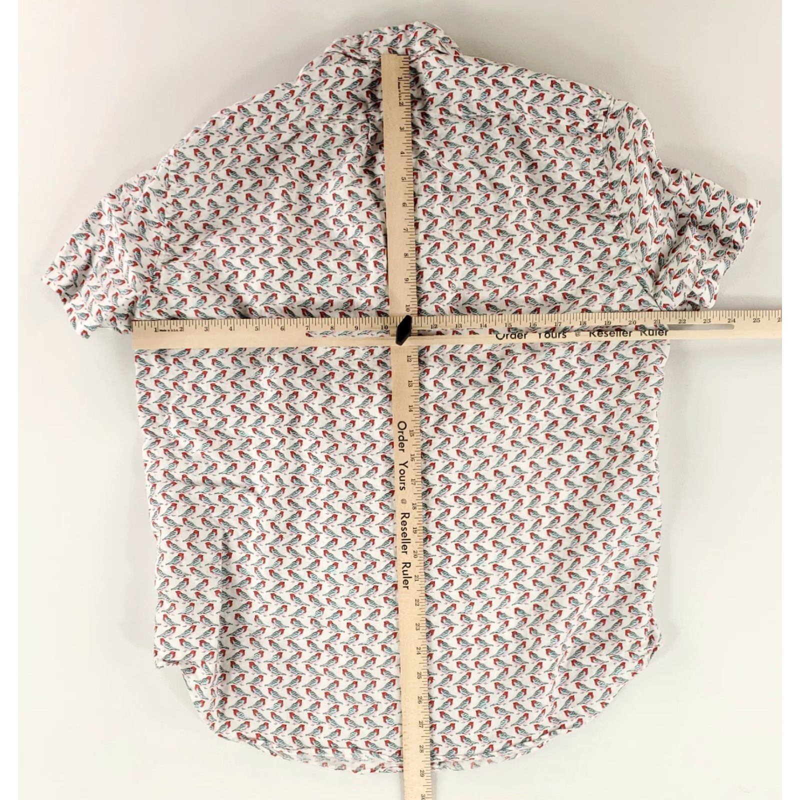 J.Crew J. Crew Shirt Button Down Linen Short Sleeve Birds White Mens L Size US L / EU 52-54 / 3 - 6 Thumbnail