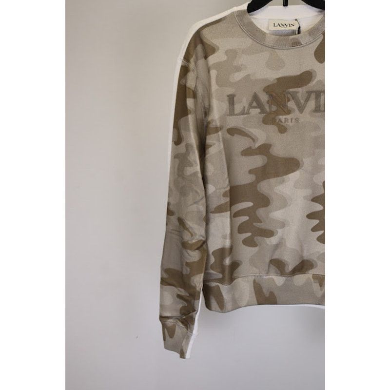 Lanvin o1rshd1 Camo Sweatshirt in Beige Size US M / EU 48-50 / 2 - 4 Thumbnail