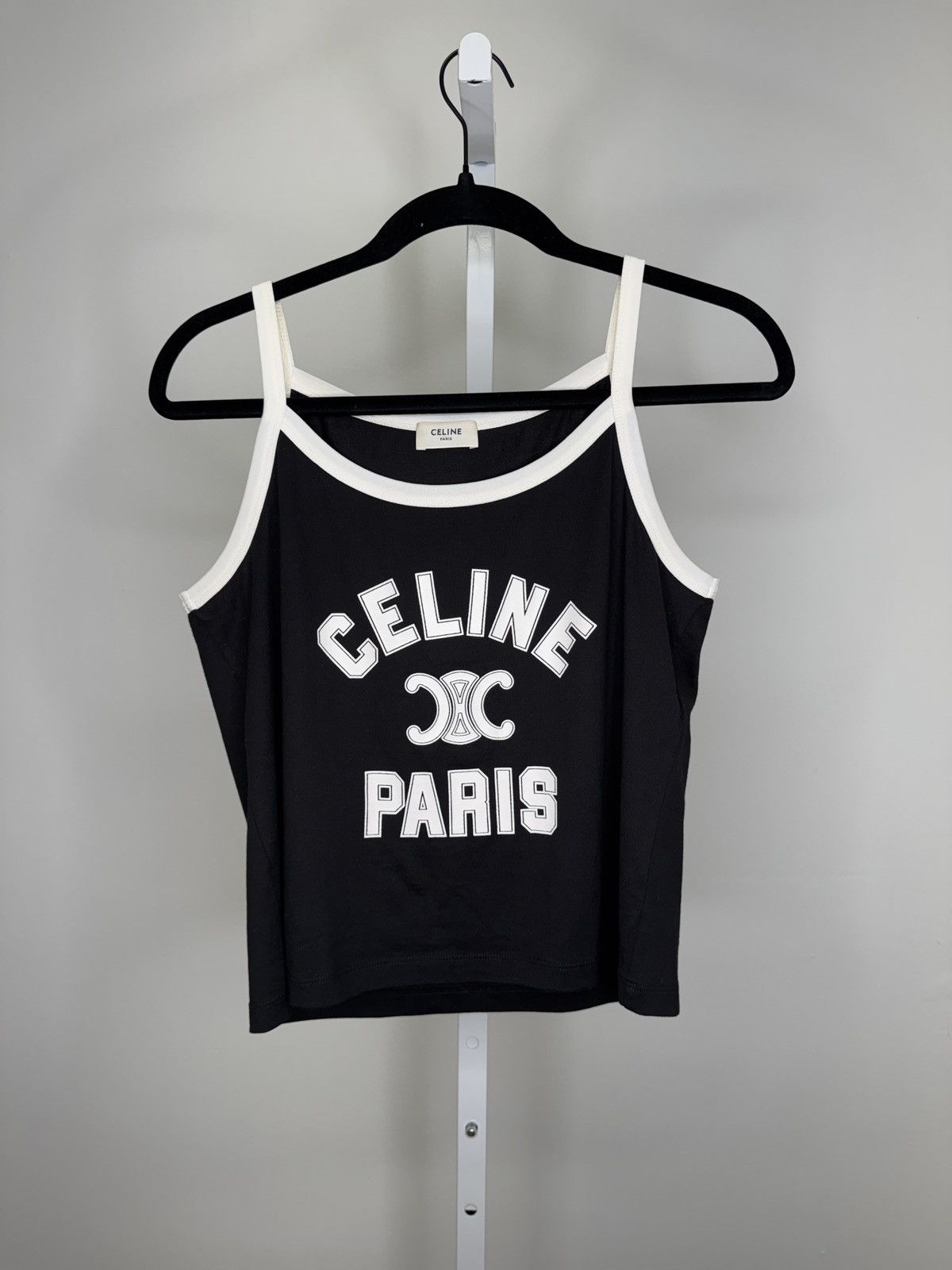 Celine Logo Tank Top Size L / US 10 / IT 46 - 1 Thumbnail