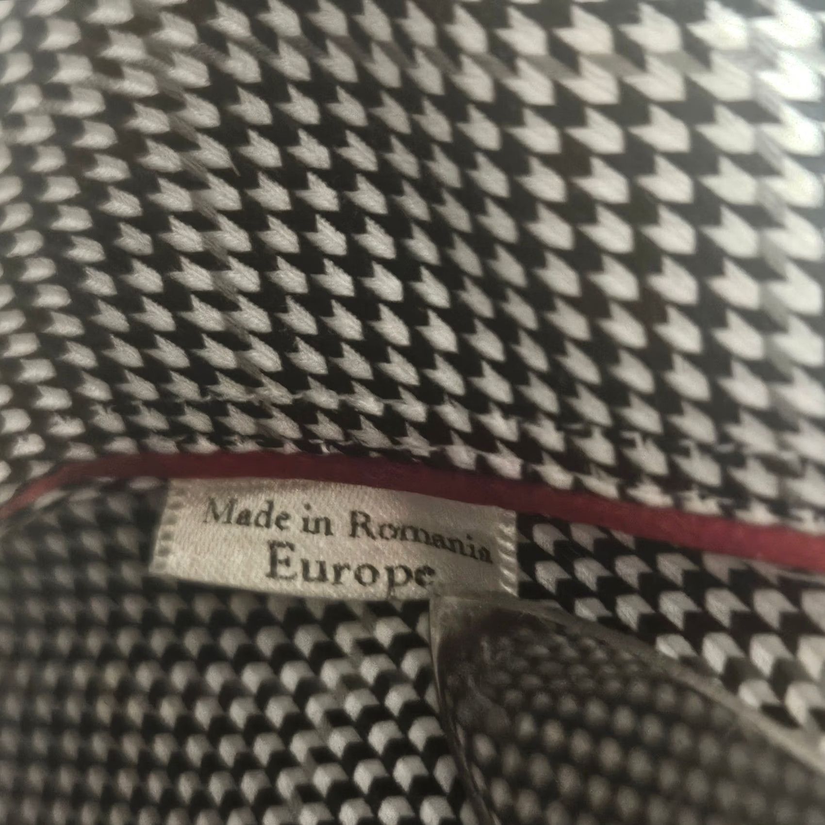 Eton Eton Mens Dress Shirt Gray Checkered Houndstooth Size 16.5x42 Size 46R - 5 Thumbnail