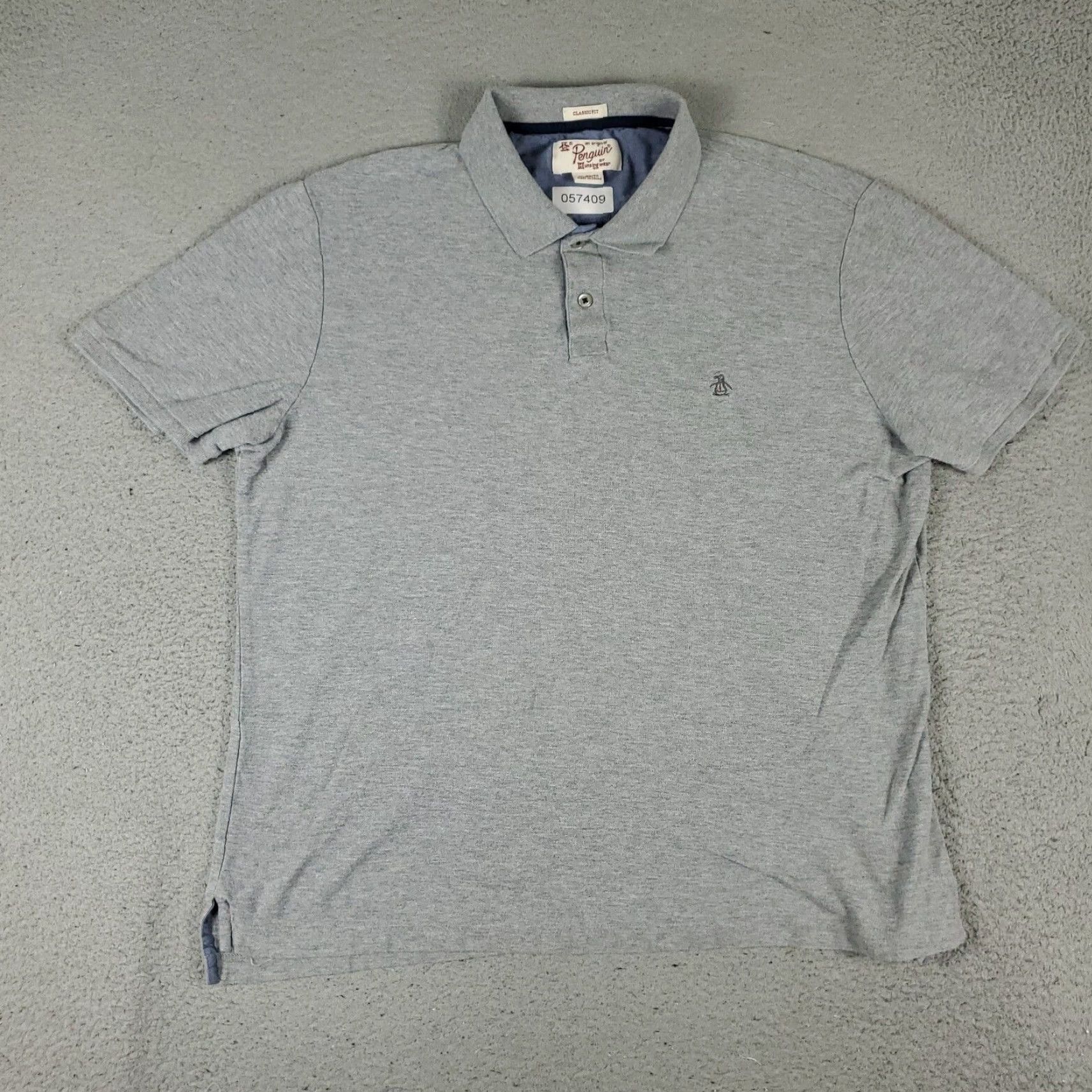 Original Penguin Penguin Polo Shirt Mens Size XL Gray Casual Short Sleeve Adult Size US XL / EU 56 / 4 - 2 Thumbnail
