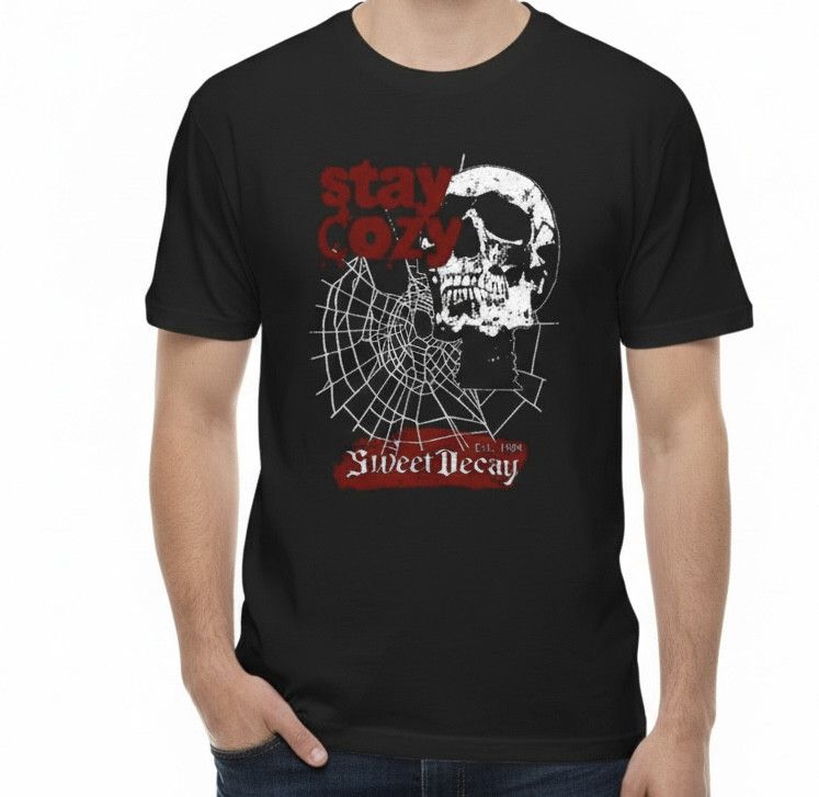 Other Streetwear Retro Skull Spider Web Print T-Shirt Punk Size US XL / EU 56 / 4 - 3 Thumbnail