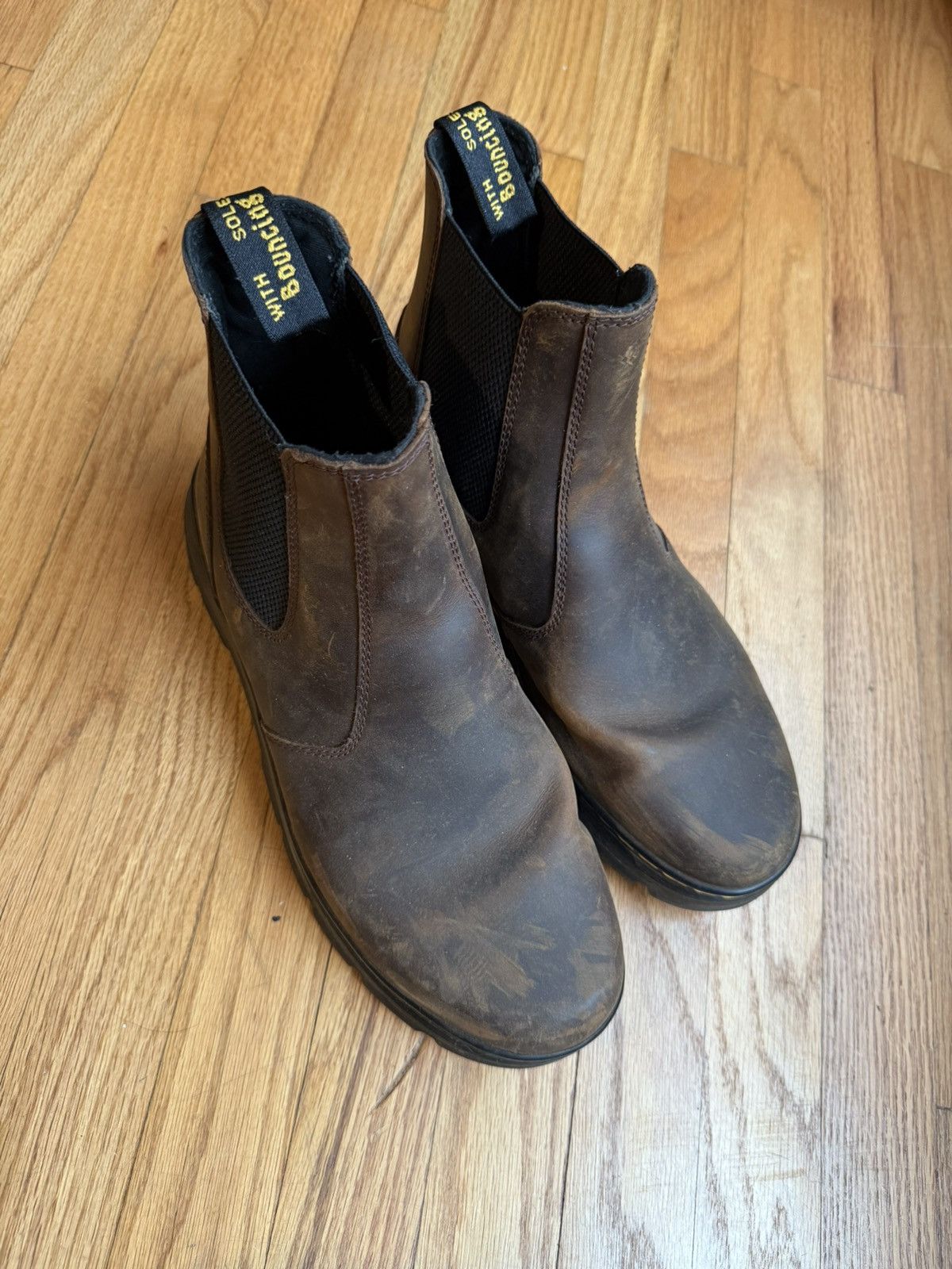 Dr. Martens Dr. Martens Crazy Horse Brown Chelsea Boots Size US 12 / EU 45 - 1 Thumbnail