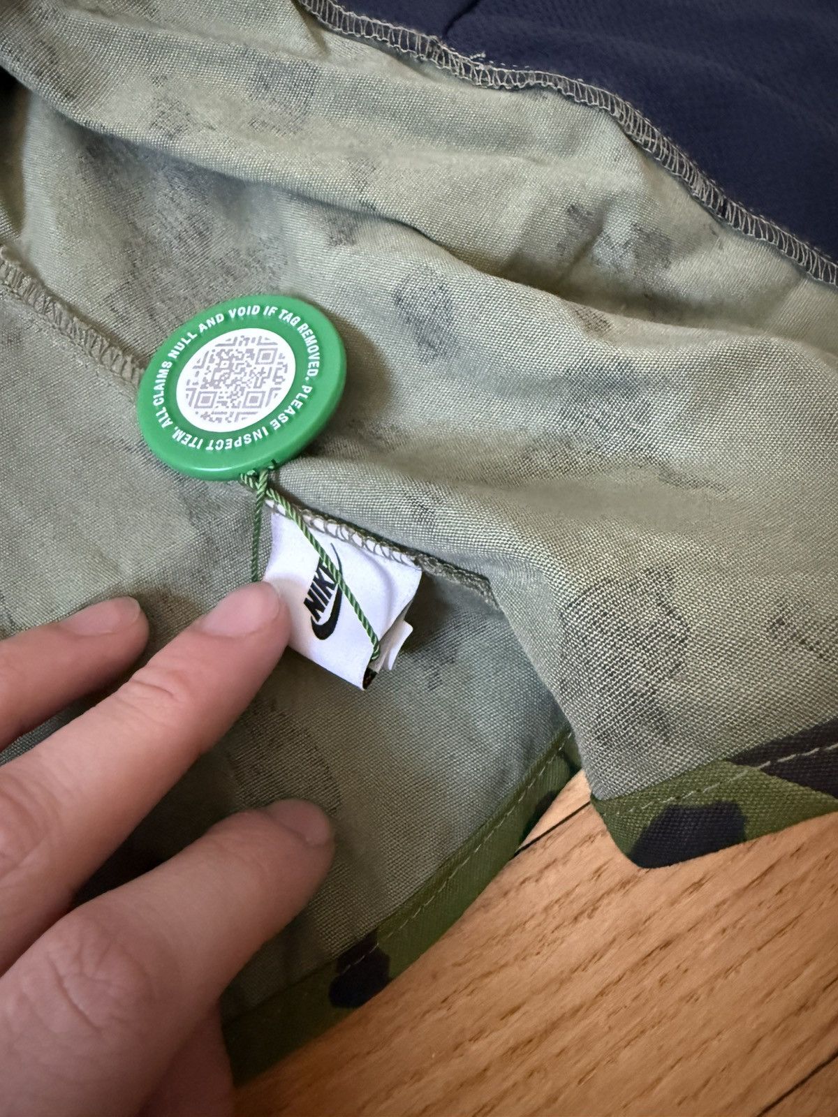 MMW × Nike Nike x MMW Green Camo Zip Up Balaclava Mask Size ONE SIZE - 4 Thumbnail