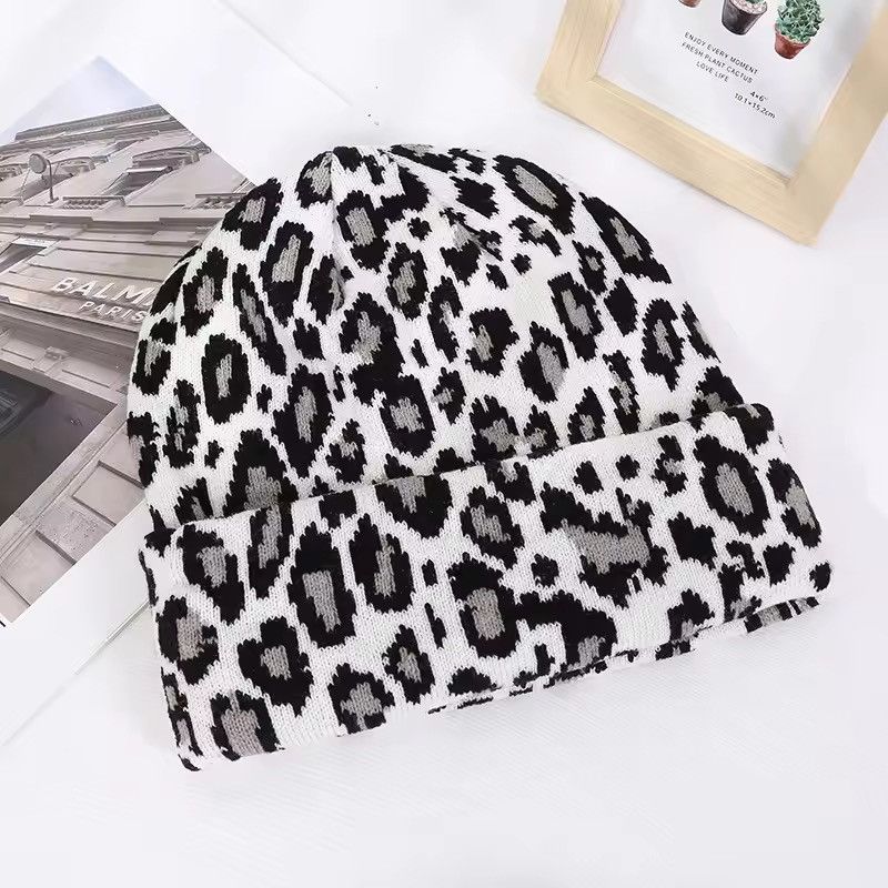 Japanese Brand Leopard Cap Unisex Beanies Size ONE SIZE - 3 Thumbnail