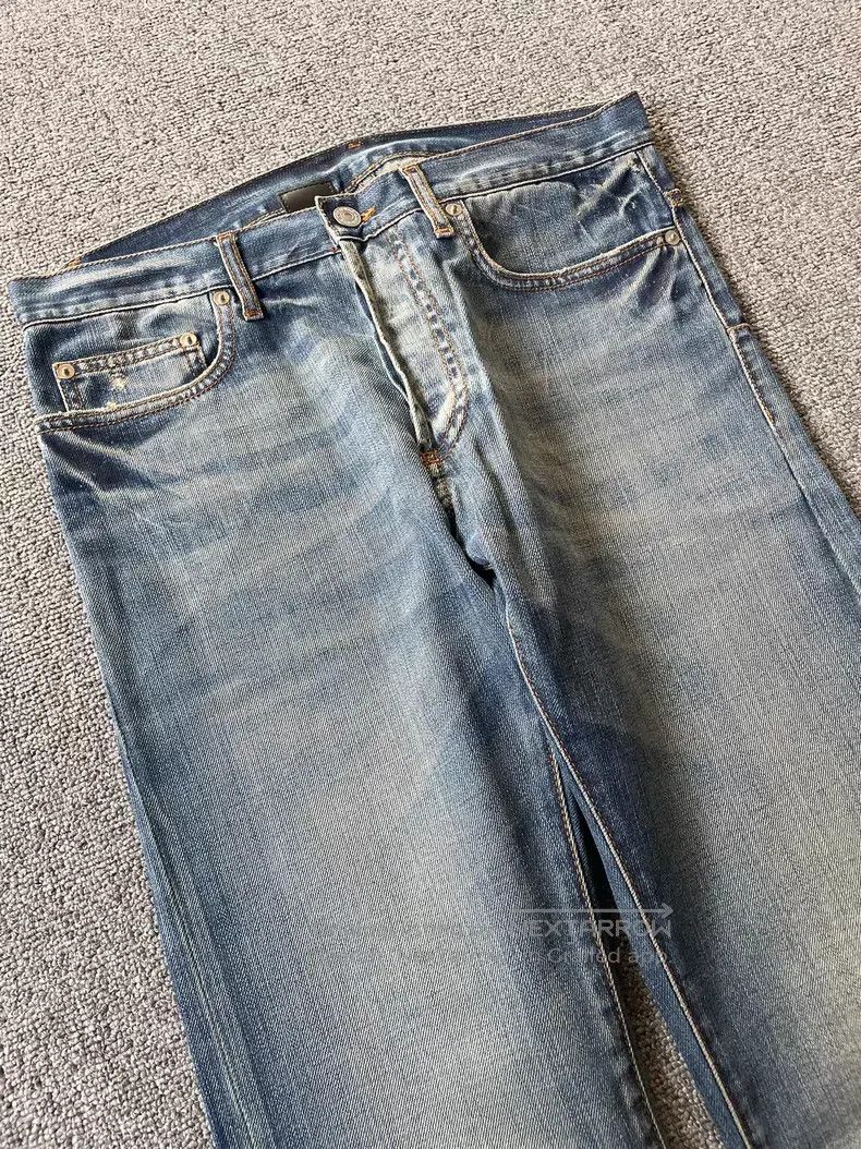 Dior Dior Light Blue Denim Cat Whisker Ripped Destroyed Denim P Size US 31 - 3 Thumbnail