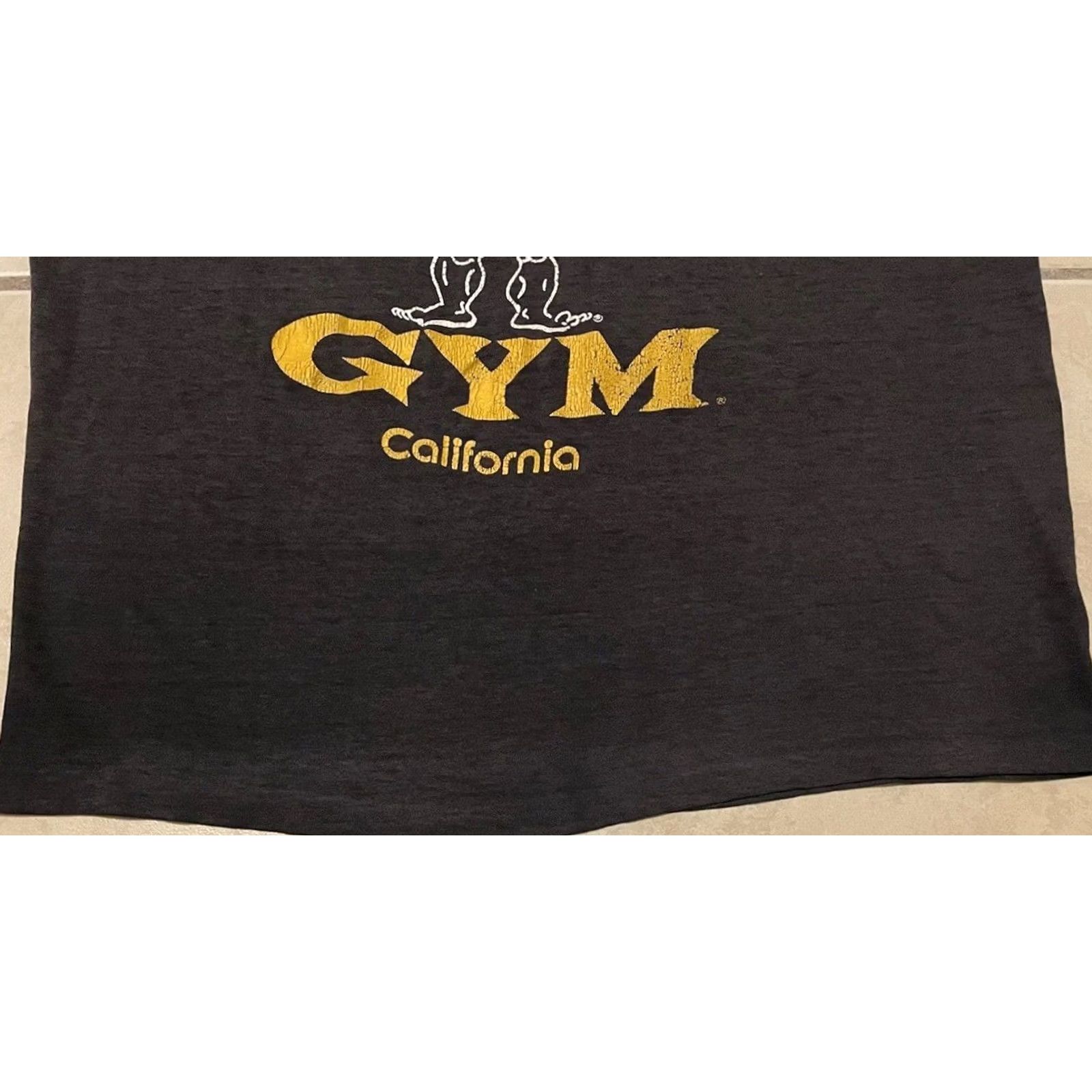 Vintage Vtg 80s Golds Gym Faded California Tank Top S Black Beach Weight Lifting Gym USA 90s Monkey PE Mens Size US S / EU 44-46 / 1 - 4 Thumbnail