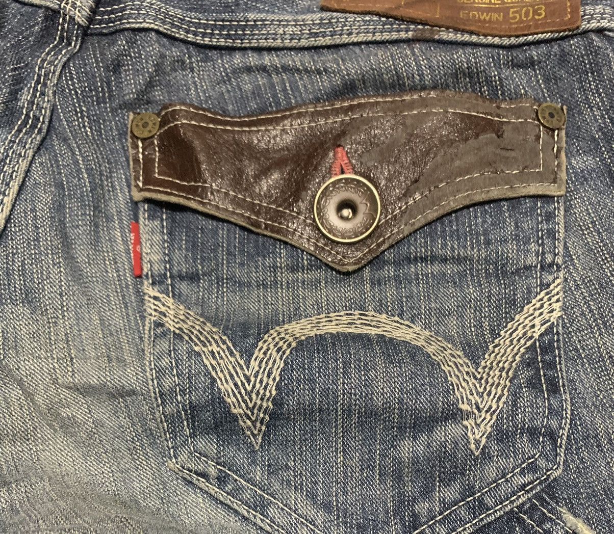 Edwin Vintage Edwin Blue Trip Carpenter Straight Leg Jeans Size US 32 / EU 48 - 6 Thumbnail