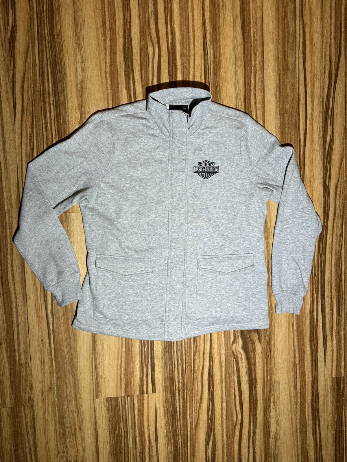 Harley Davidson Harley-Davidson Milwaukee M.C Club Light Gray Zip-Up Jacket Size XL / US 12-14 / IT 48-50 - 2 Thumbnail
