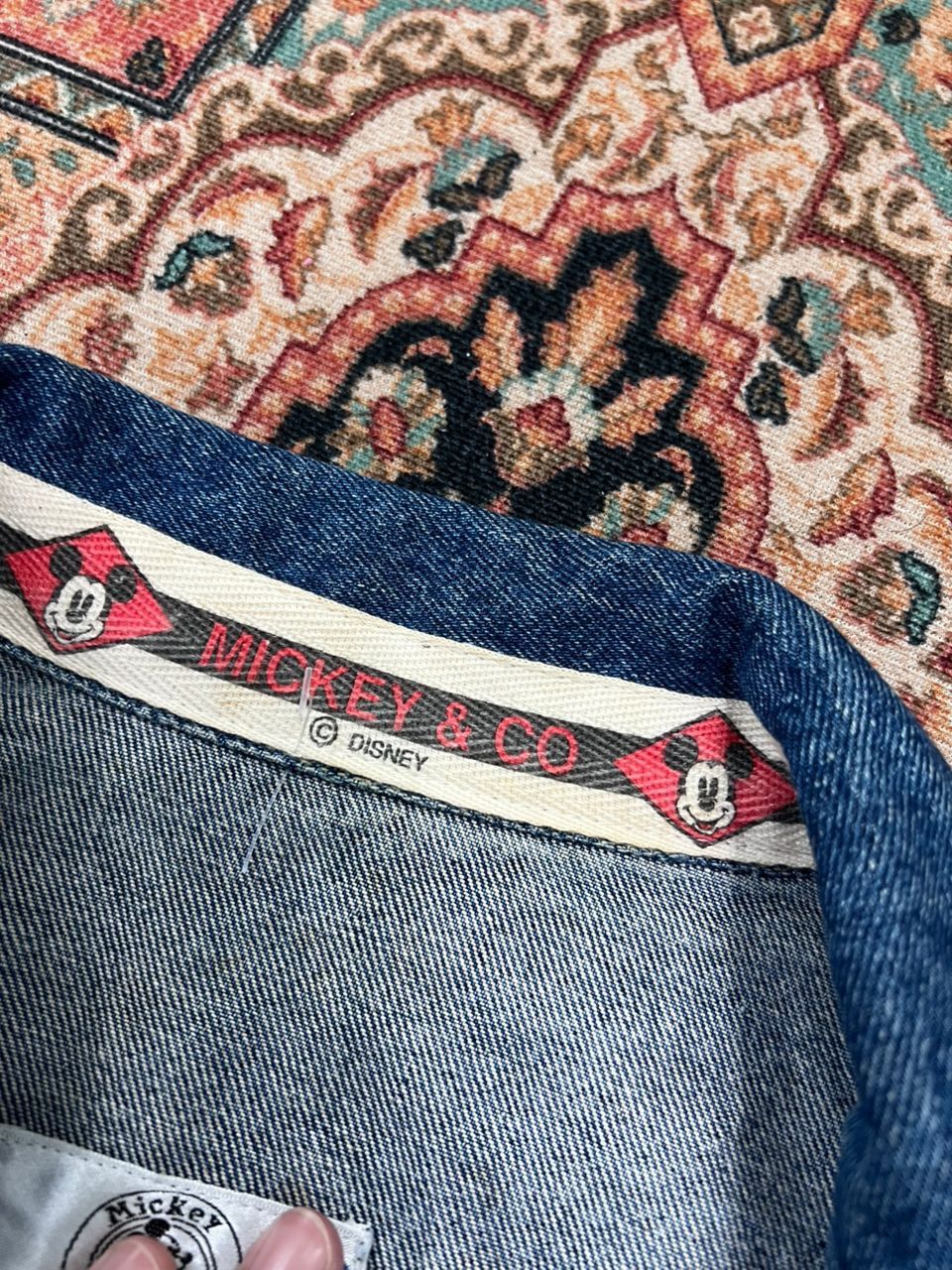 Mickey Mouse × Vintage Vintage 1990’s Mickey Mouse Denim Jacket Size US L / EU 52-54 / 3 - 13 Thumbnail