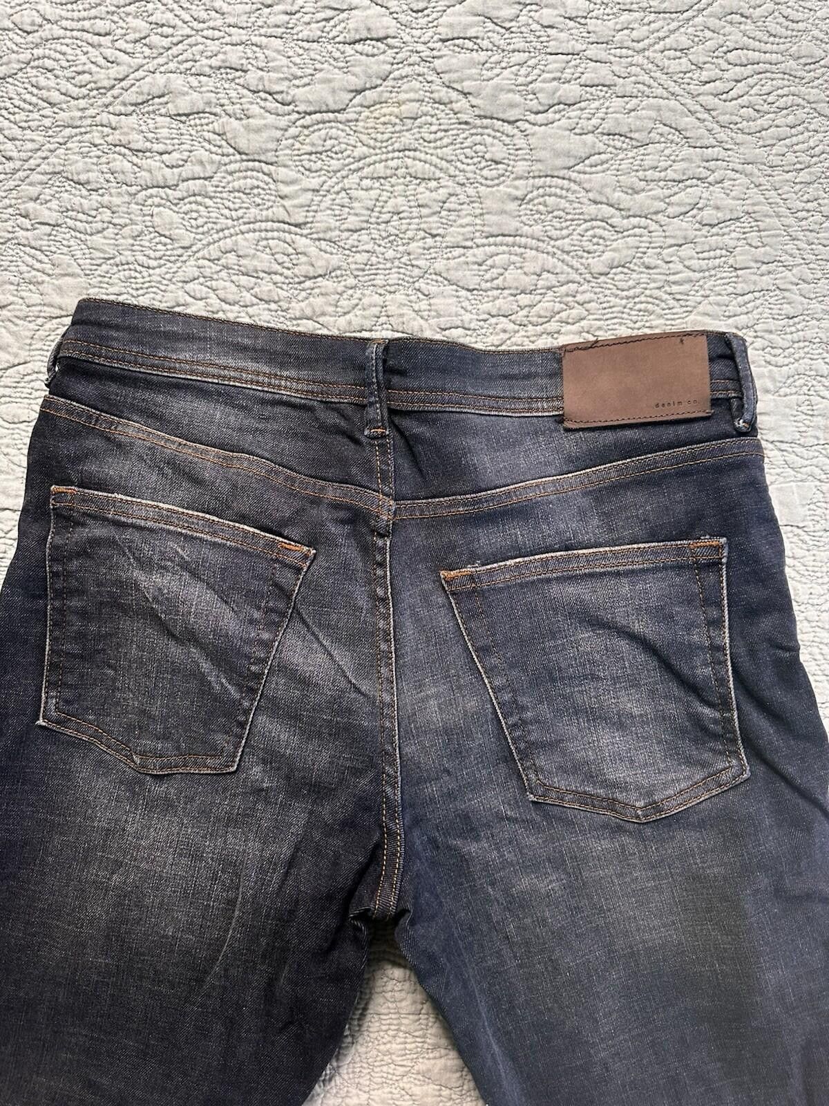 Denim & Co. Denim Co. Men’s 32X32 Dark Wash Blue Jeans Button Fly Size US 32 / EU 48 - 4 Thumbnail