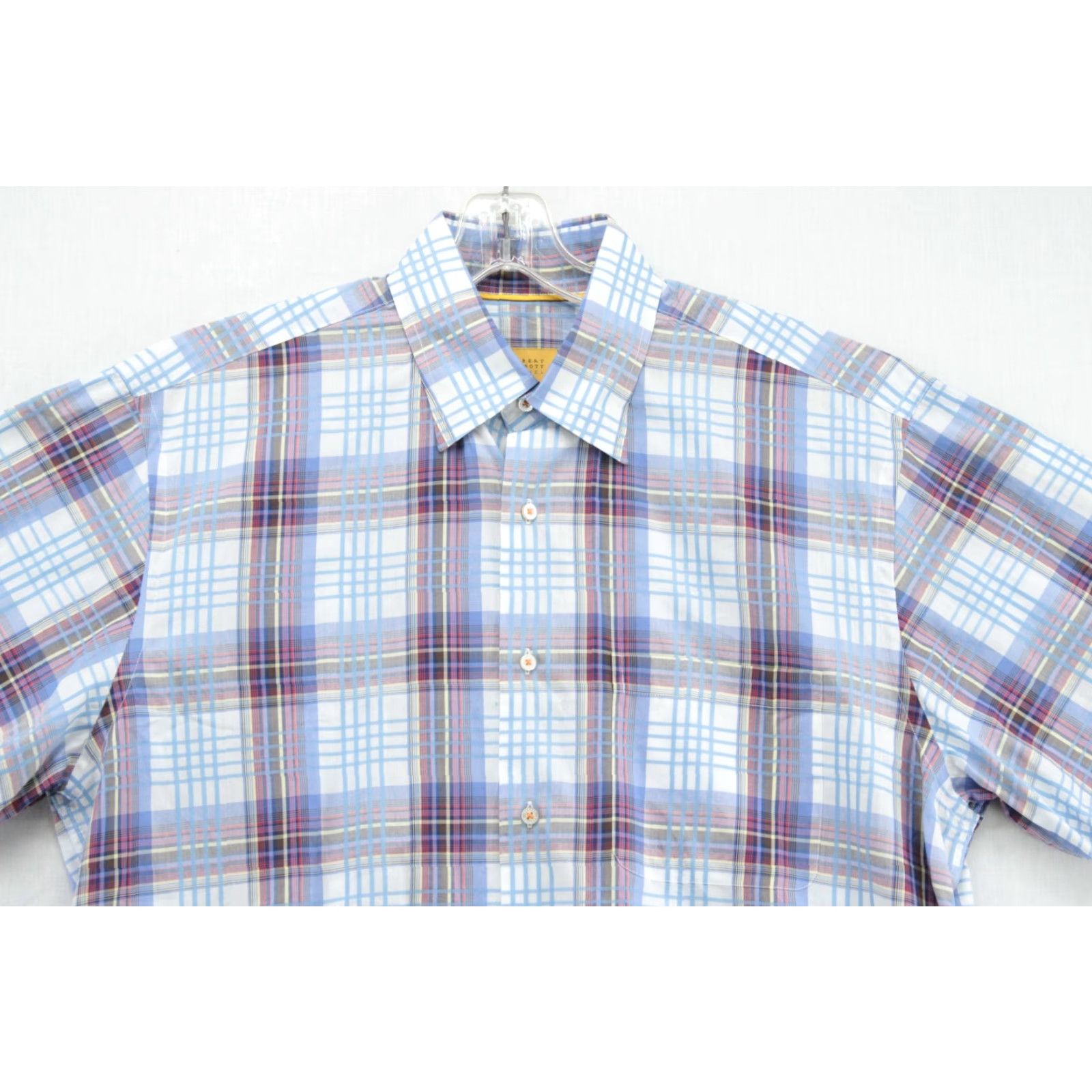 Robert Talbott Robert Talbott Carmel Shirt Men's XL Multicolor Plaid Short Sleeve Button Up Size US XL / EU 56 / 4 - 2 Thumbnail