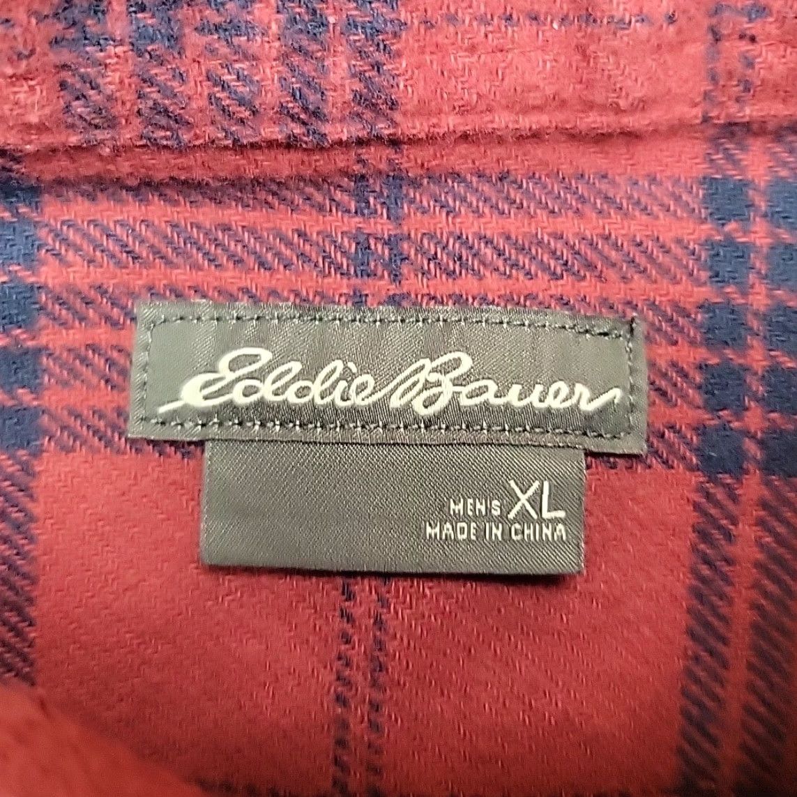 Eddie Bauer Eddie Bauer Flannel Shirt Mens XL Red Plaid Outdoors Classic Hunt Fish Button-Up Pocketed Collar-Down Casual Mens Size US XL / EU 56 / 4 - 4 Thumbnail