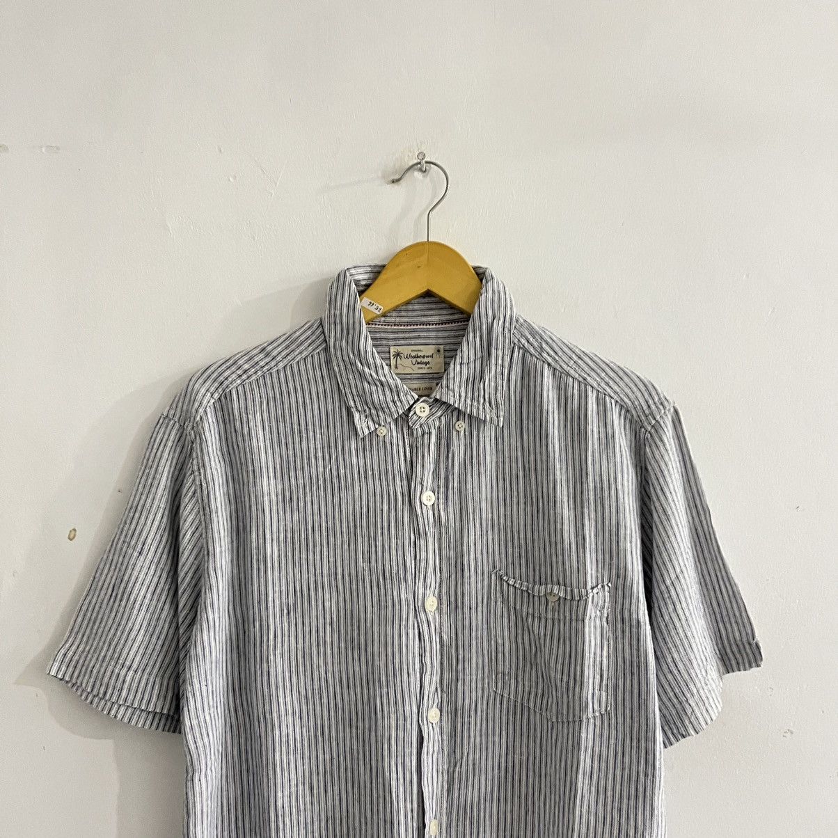Japanese Brand Weatherproof - Striped Linen Shirt Size US L / EU 52-54 / 3 - 2 Thumbnail
