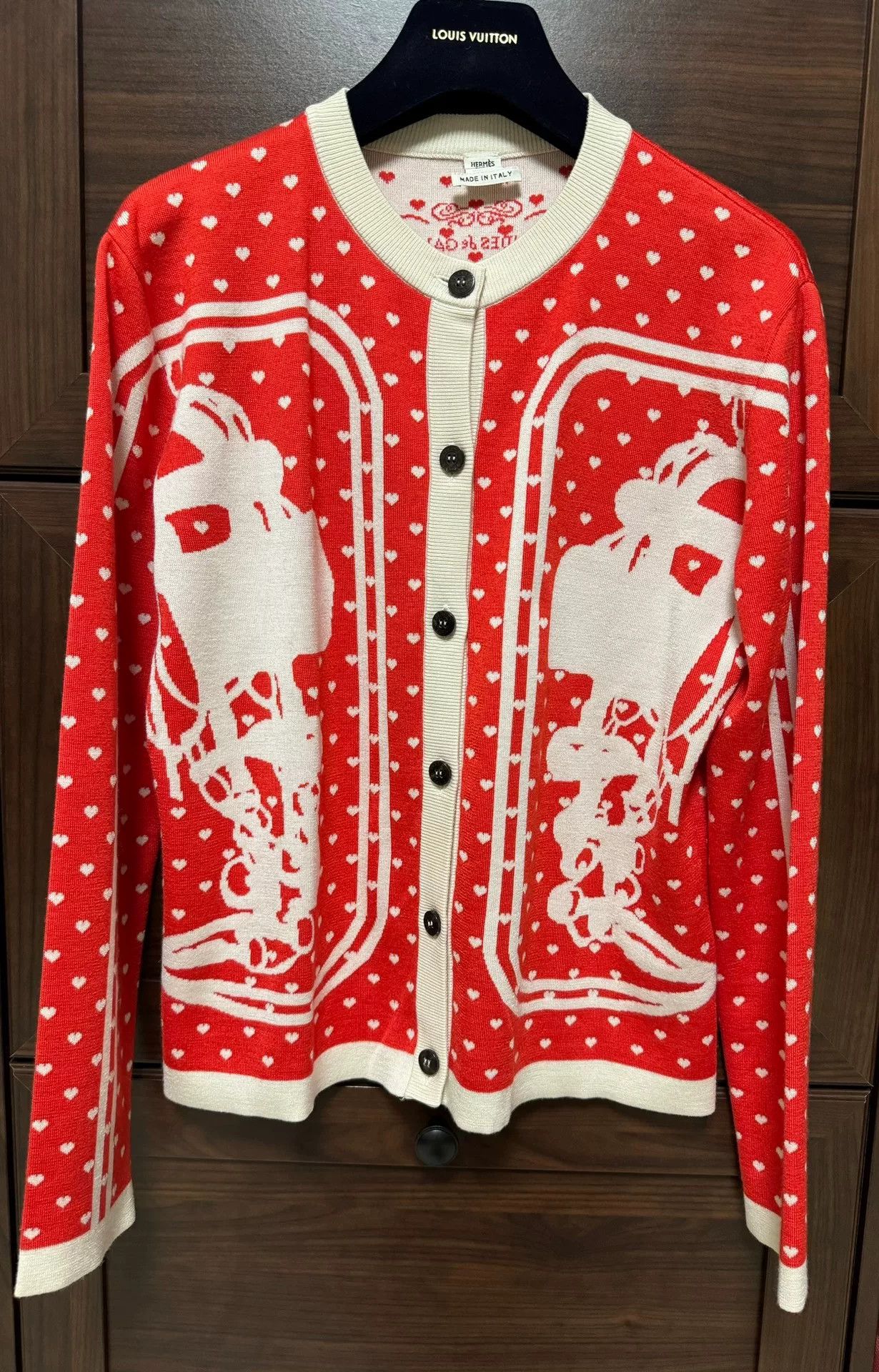 Hermes Hermes Red Cashmere Cardigan Sweater Size US S / EU 44-46 / 1 - 1 Thumbnail